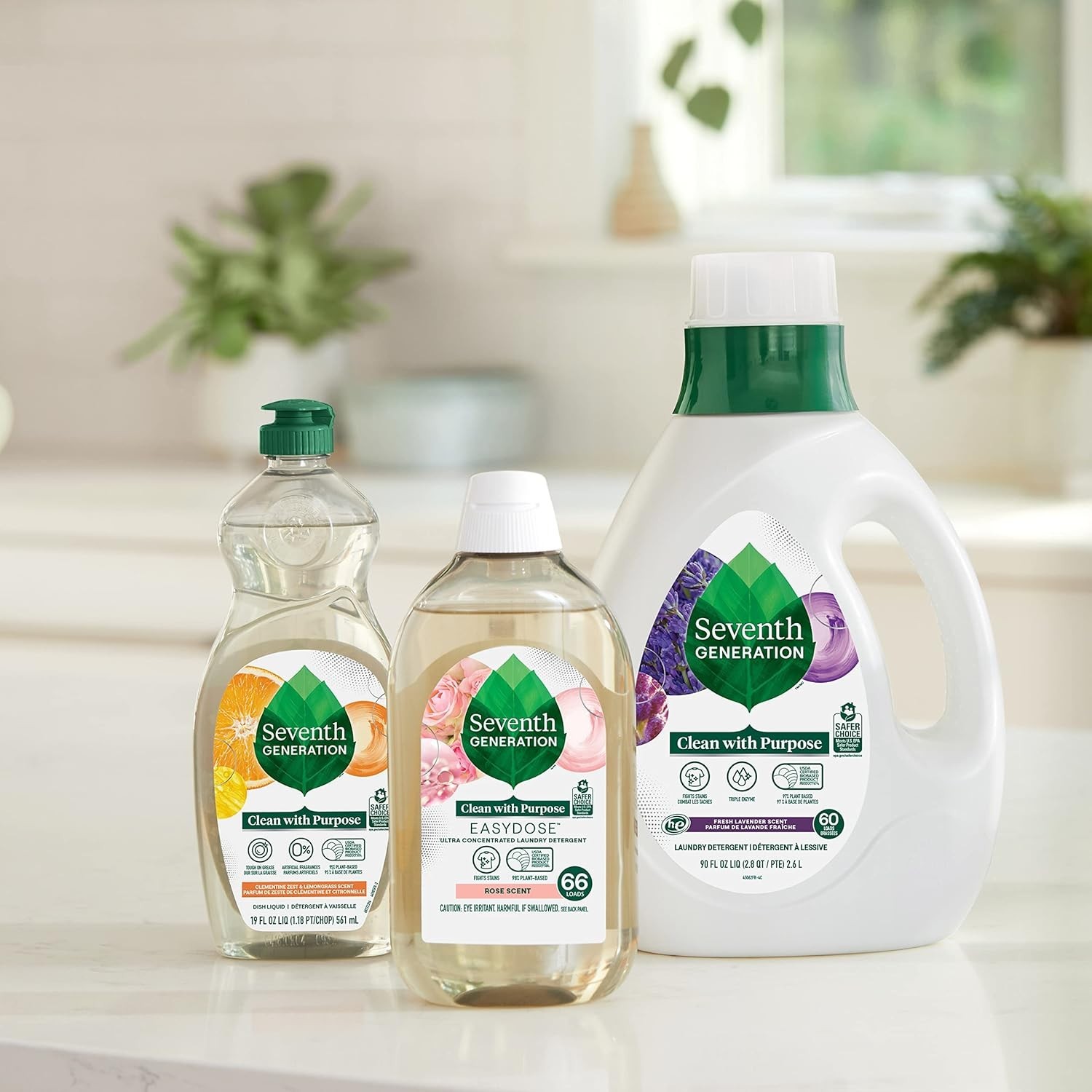 EPA Certified 6-Pack Plant-Based Dish Soap – Clementine Zest & Lemongrass Aroma