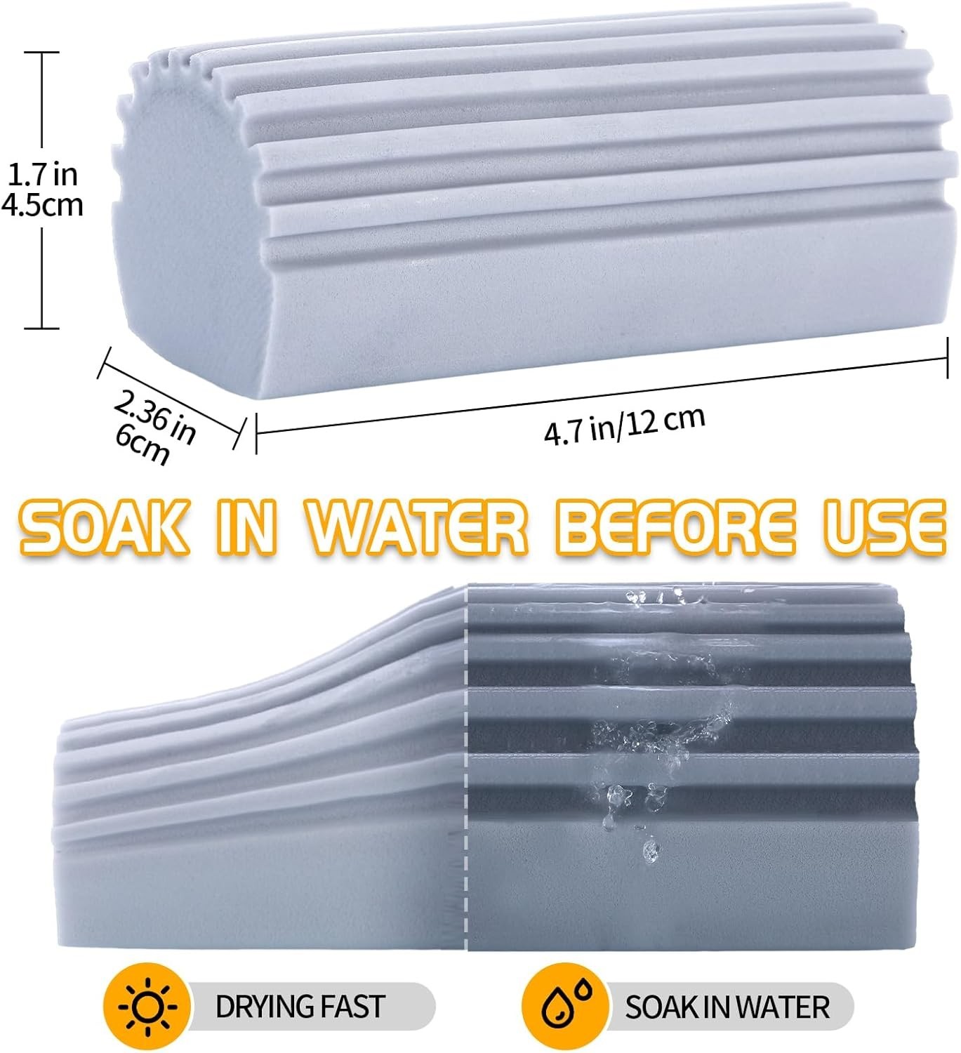 Eco-Friendly 4-Pack Damp Duster Sponge – Versatile Cleaning for Home and Car