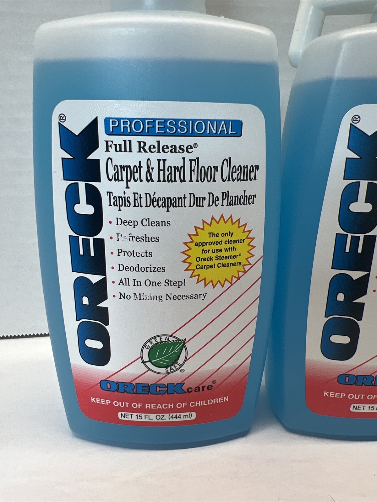 2 Oreck Professional Full Release Carpet & Hard Floor Cleaner 15 Oz Each NEW