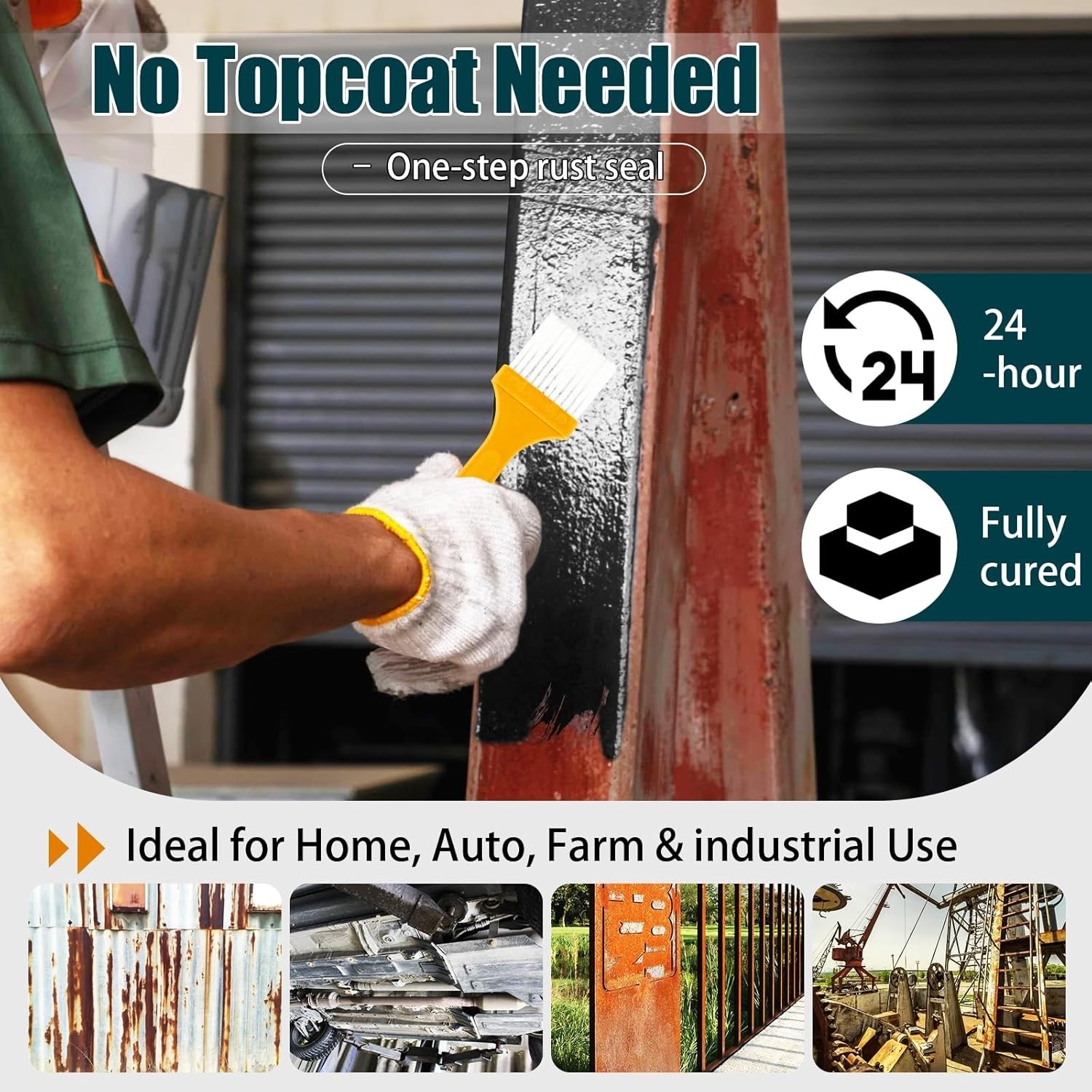 2-In-1 Rust Converter & Metal Primer, Stops Rust,Rust Inhibitor Paint for Metal,