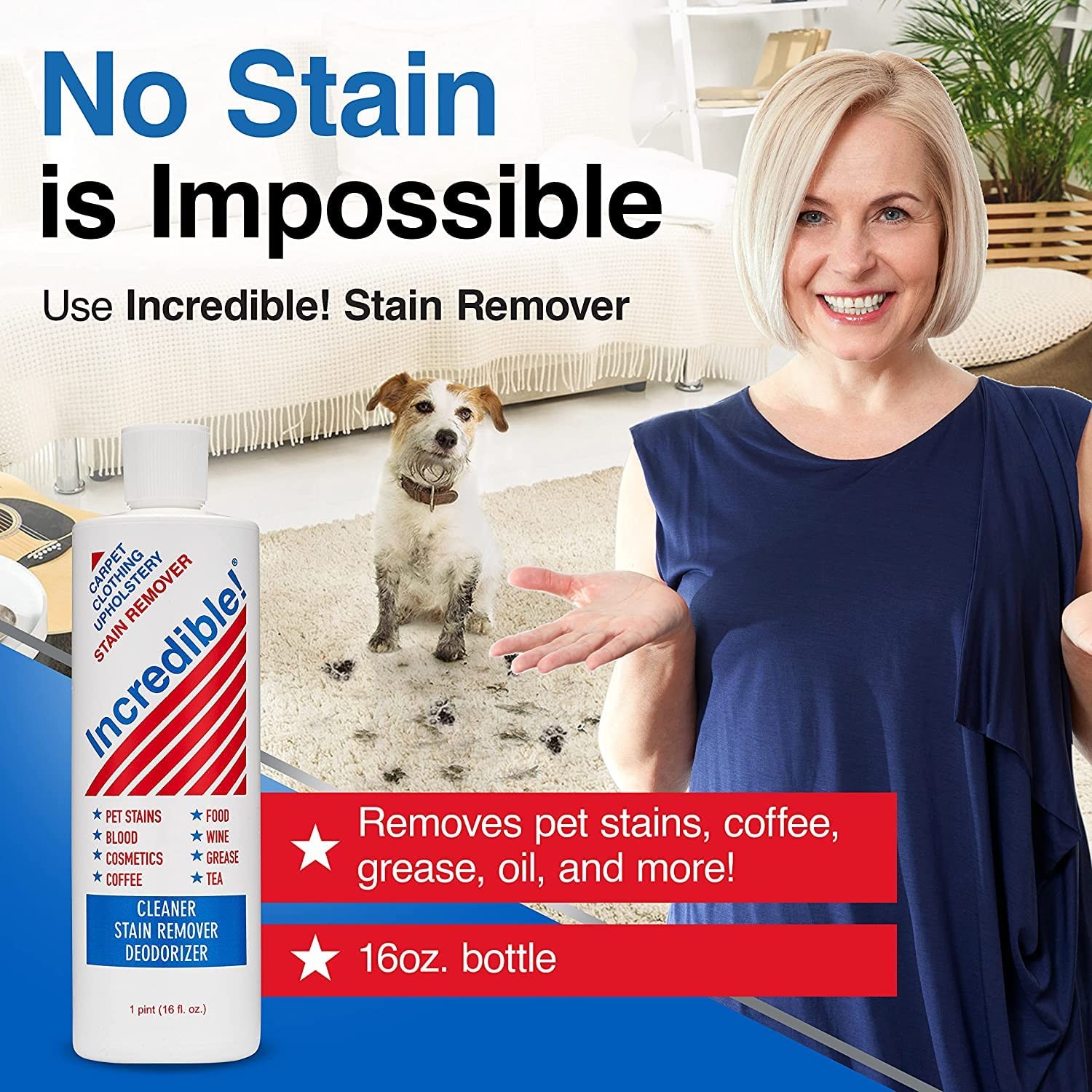 INCREDIBLE! Stain Remover – Instant Spot Remover For New and Old Stains – Blo…