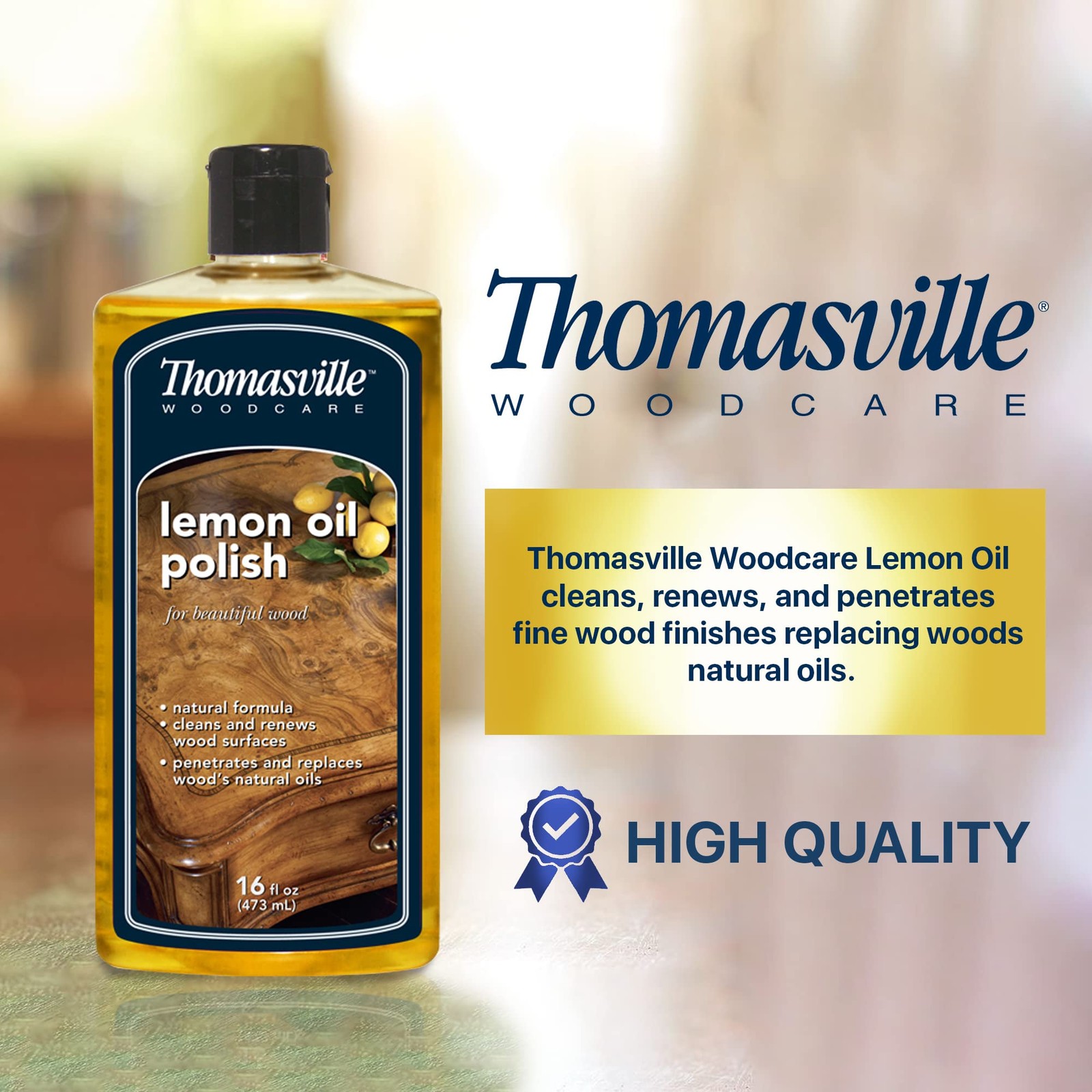 LEMON OIL POLISH – Wood Cleaner & Furniture Polish, Cleans, Renews, Restores …