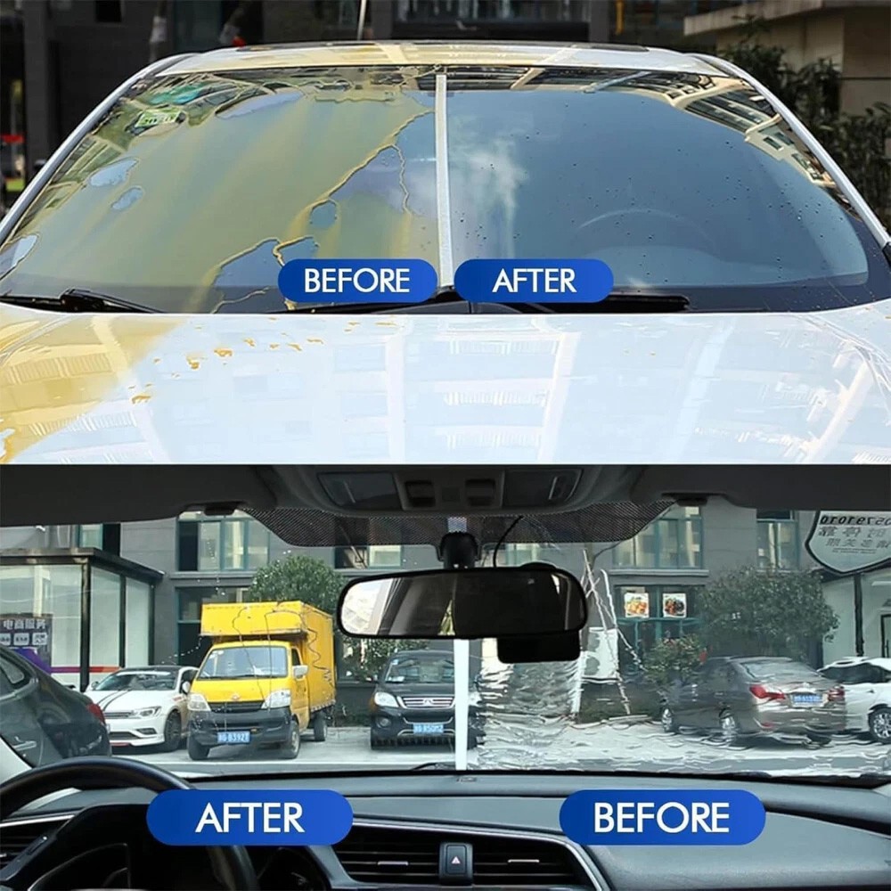 3PCS 2026 New Automotive Oil Film Cleaning Brush Clear Vision Glass Cleaner