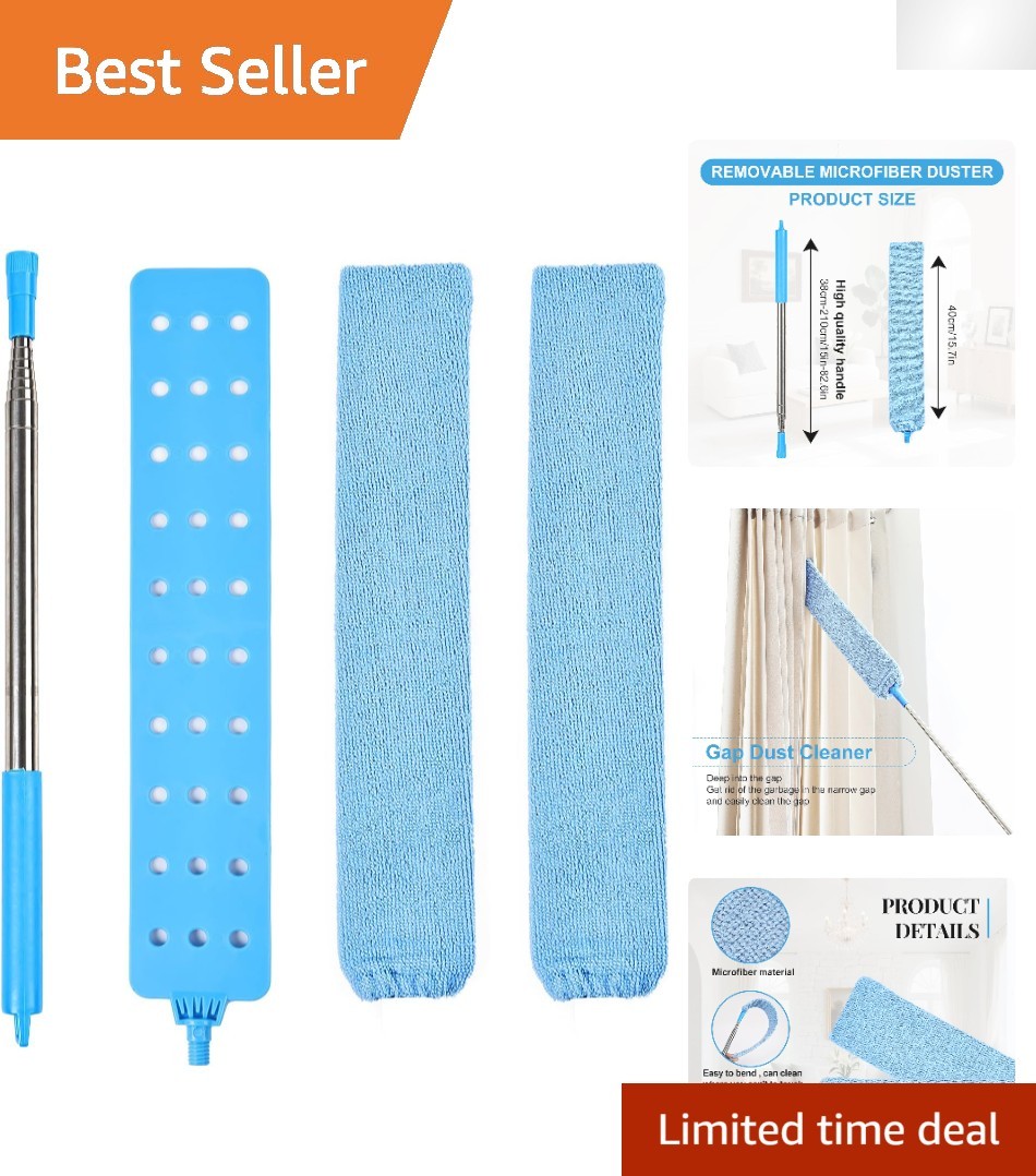Retractable Gap Duster with 2 Washable Microfiber Cloths – Eco-Friendly Clean…