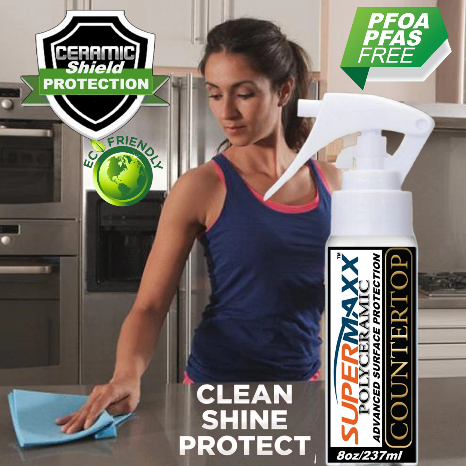 ALL SURFACE STAINLESS STEEL CLEANER GRANITE STONE TILE MARBLE COUNTERTOP SEALER