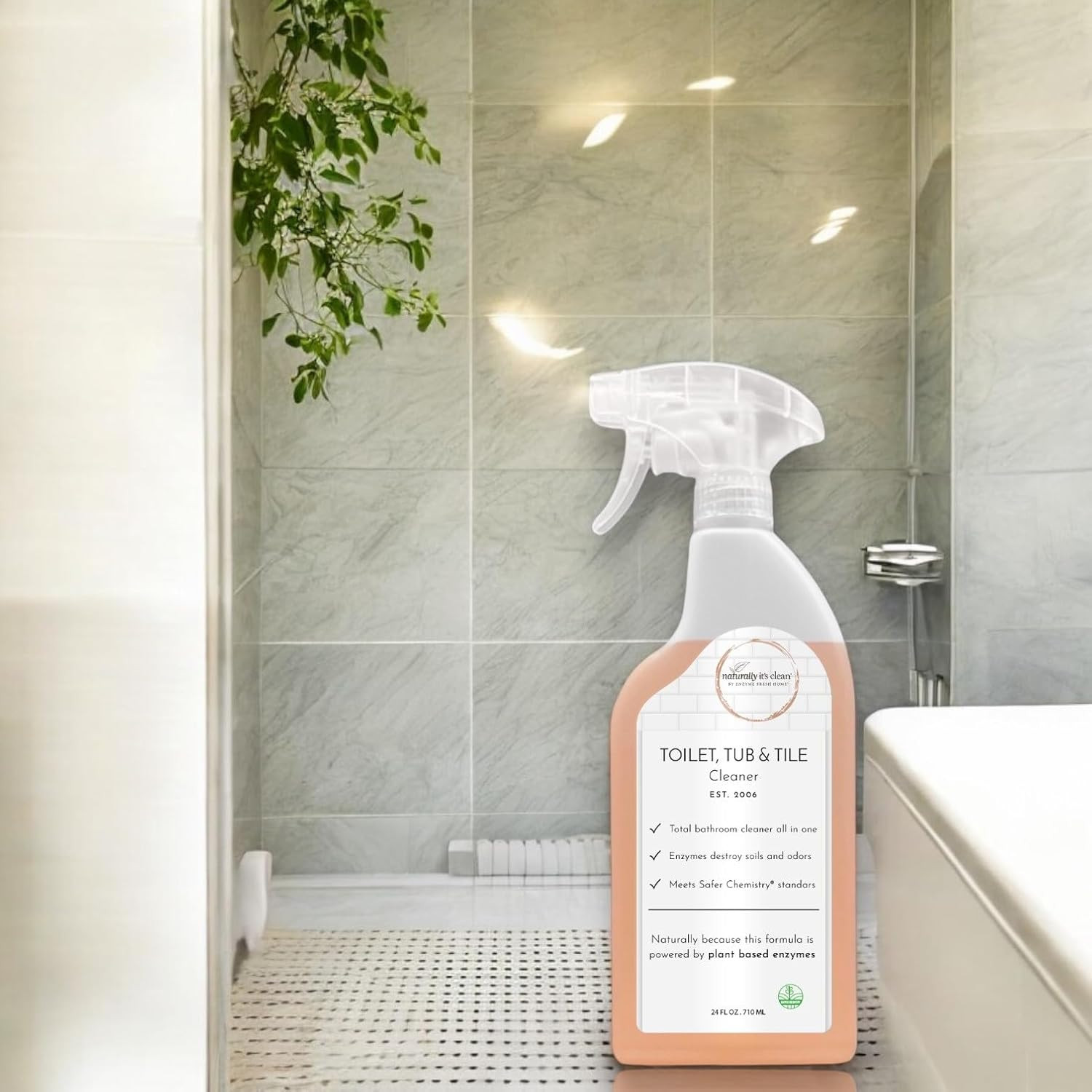 Bathroom Cleaner | Toilet, Tub, Tile, Shower & Sink | Plant-Based Enzymes | Remo