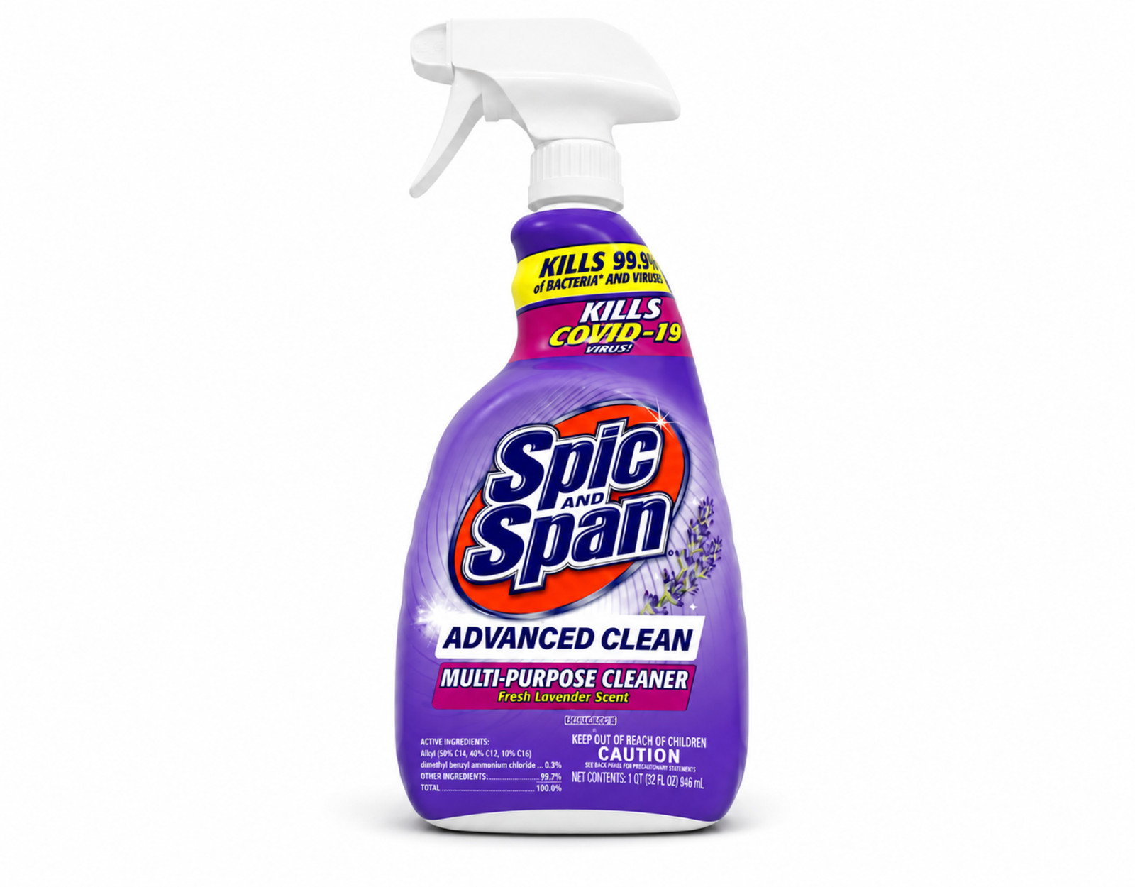 Spic & Span Advanced Clean Multi-Purpose Cleaner Spray Lavender 32 oz