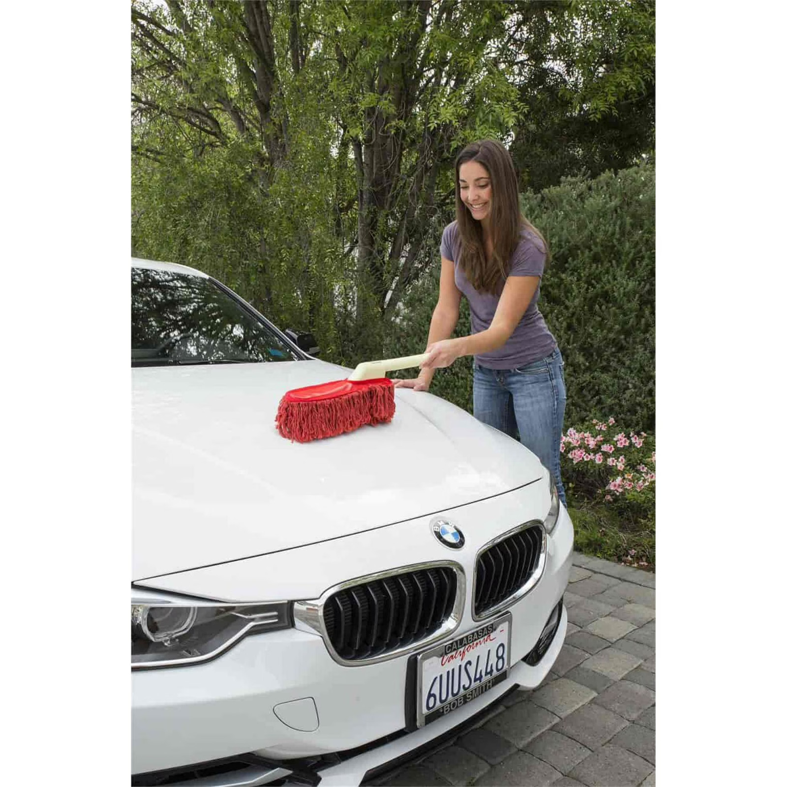 California Car Duster with Plastic Handle and Wax Treated Cotton Mop Removes Aut