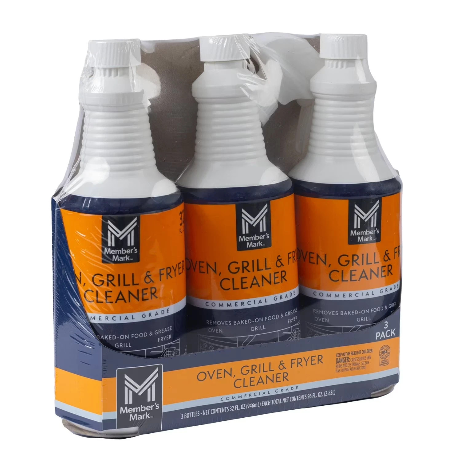 Member’s Mark Commercial Oven, Grill and Fryer Cleaner, 32 Ounce (Pack of 3)
