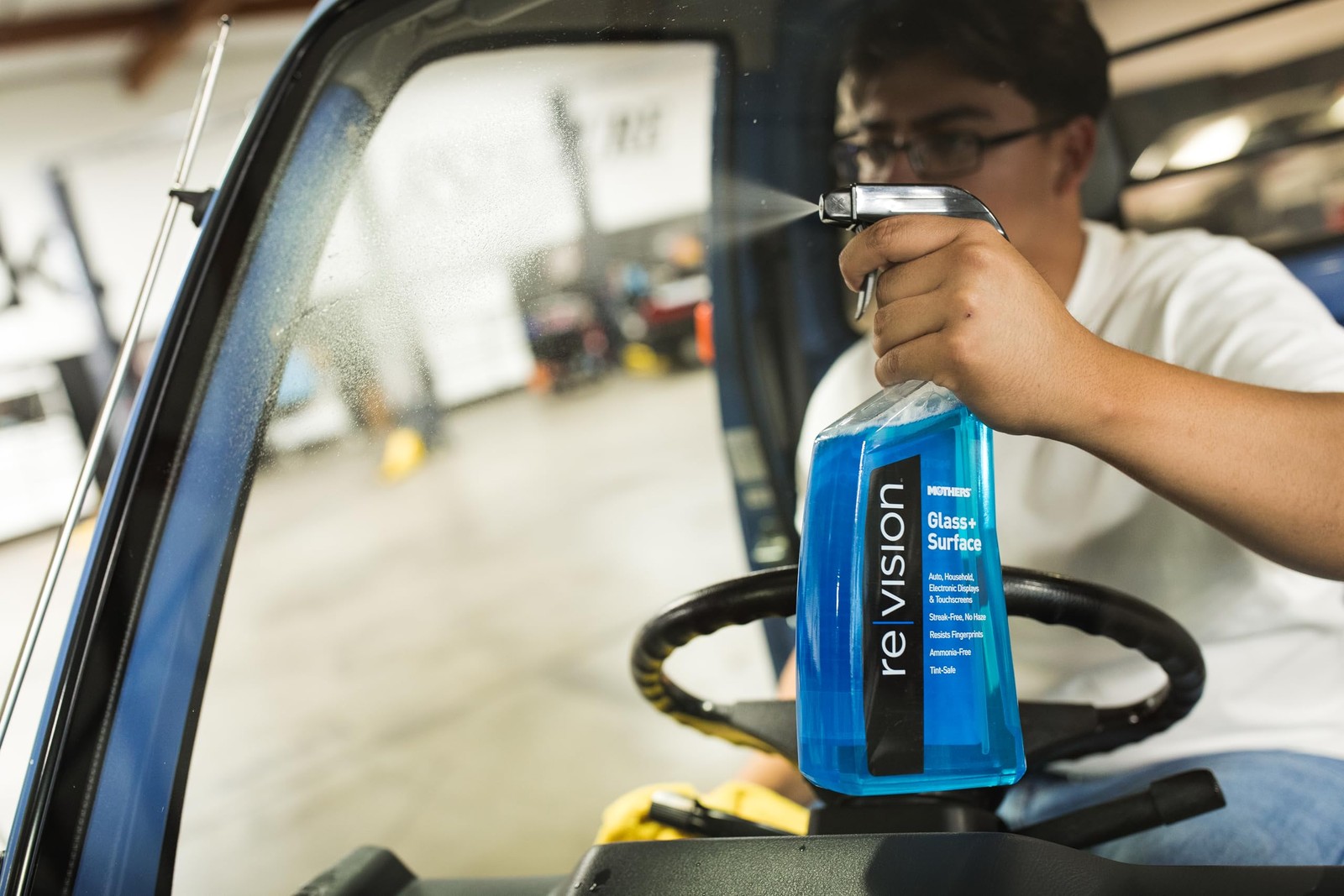 Revision Glass + Surface Cleaner, 24 oz. — Ammonia-Free, Tint-Safe, Streak-Fr…