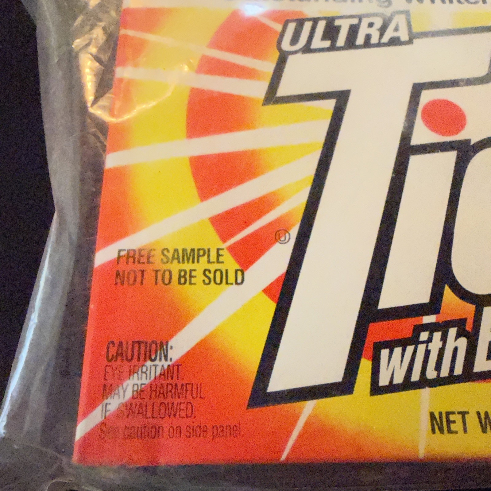 Tide Ultra with bleach Laundry Detergent Powder Original scent 9.9 Oz Sample New