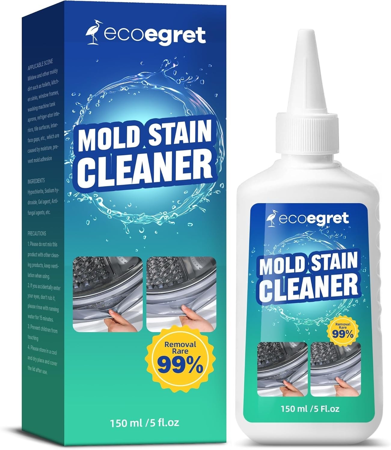 Eco-Friendly Mold Stain Remover Gel 5 Fl Oz – Powerful, Safe & Easy Application