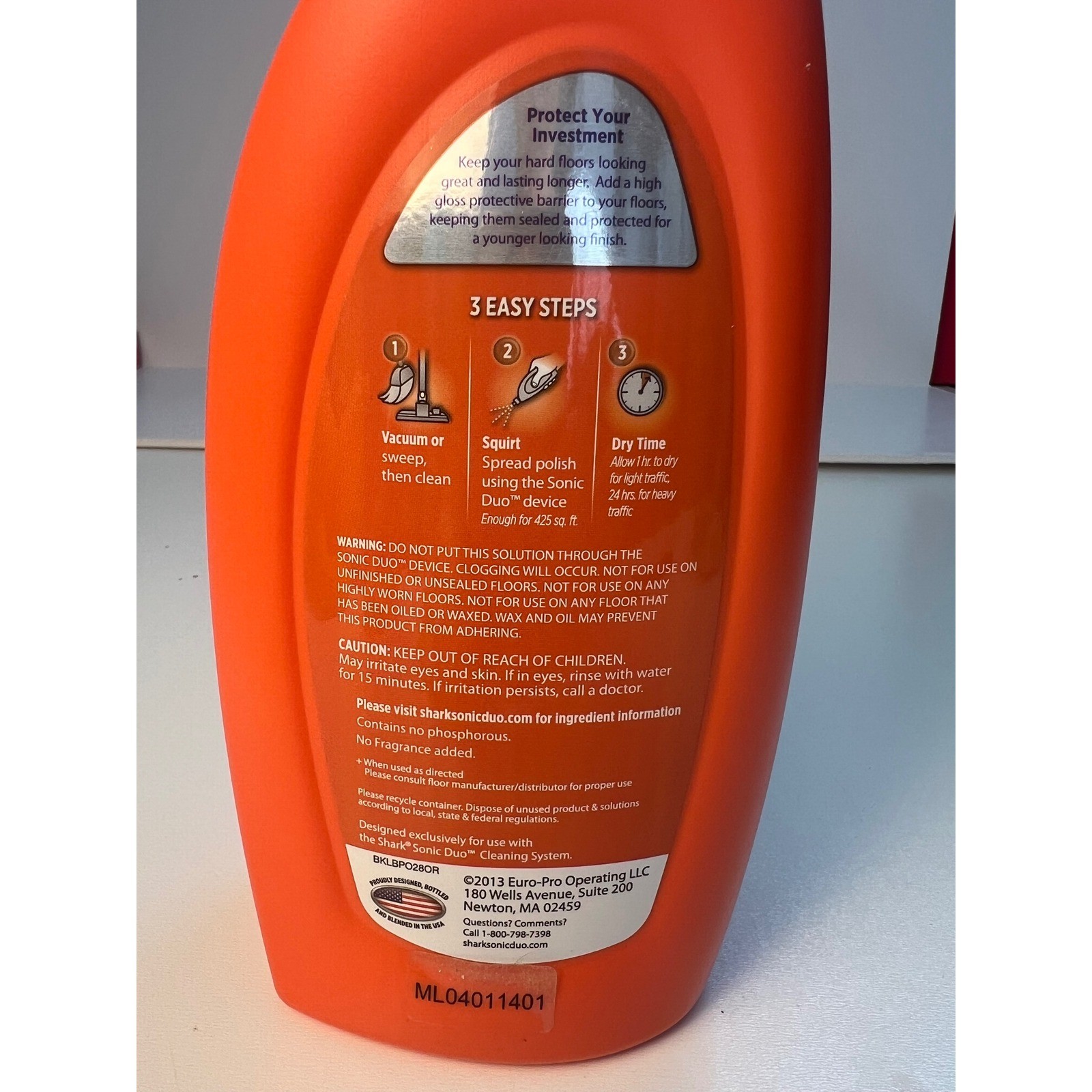 Shark Wood & Hard Floor Polish High Gloss Restores Protects Rescue Old Floors