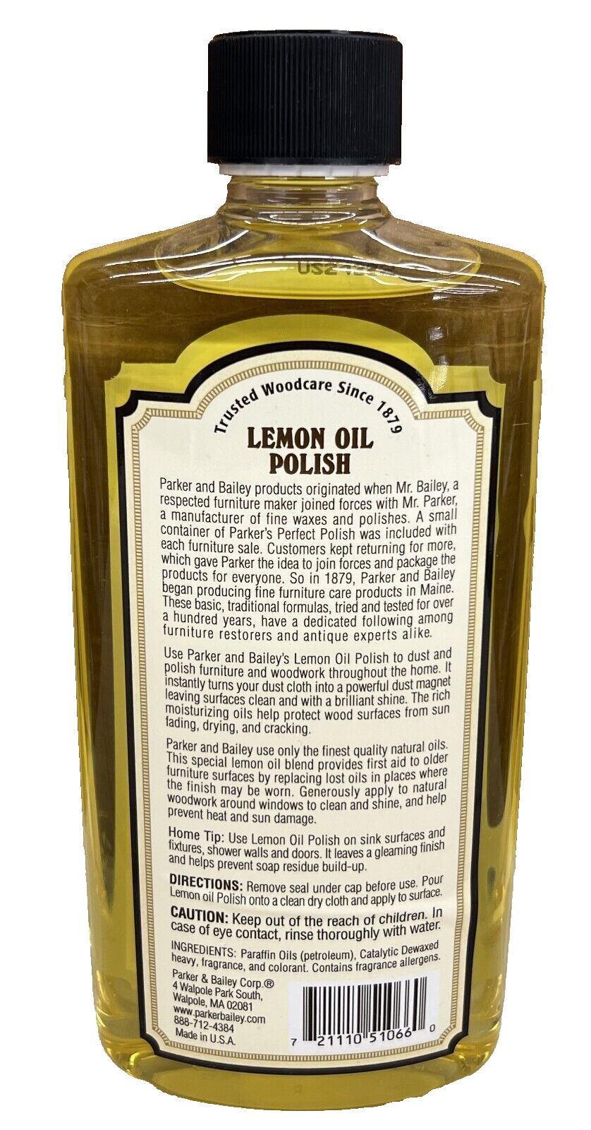 Parker & Bailey Natural Lemon Oil Polish 16 oz