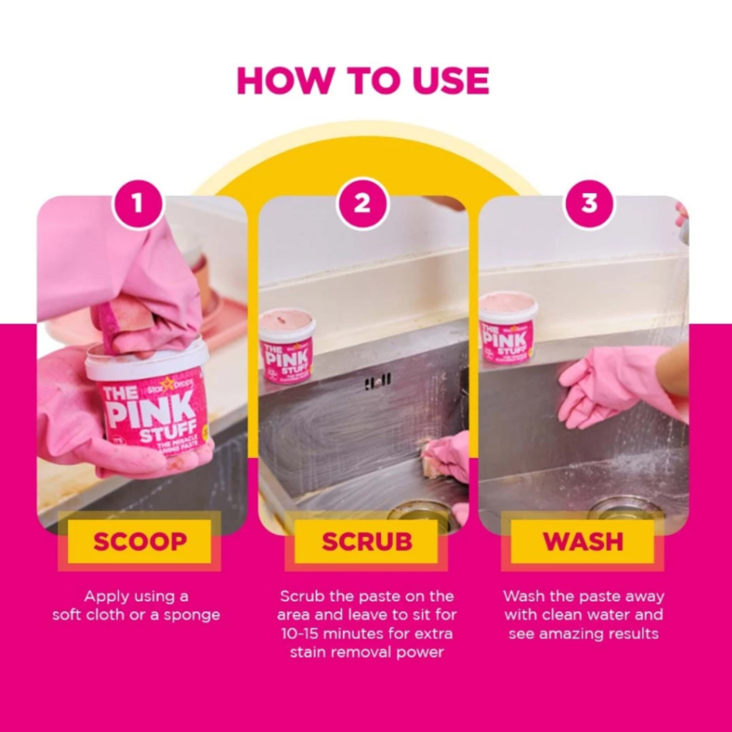 The Pink Stuff The Miracle Cleaning Paste, All-Purpose Cleaner (850g), NEW