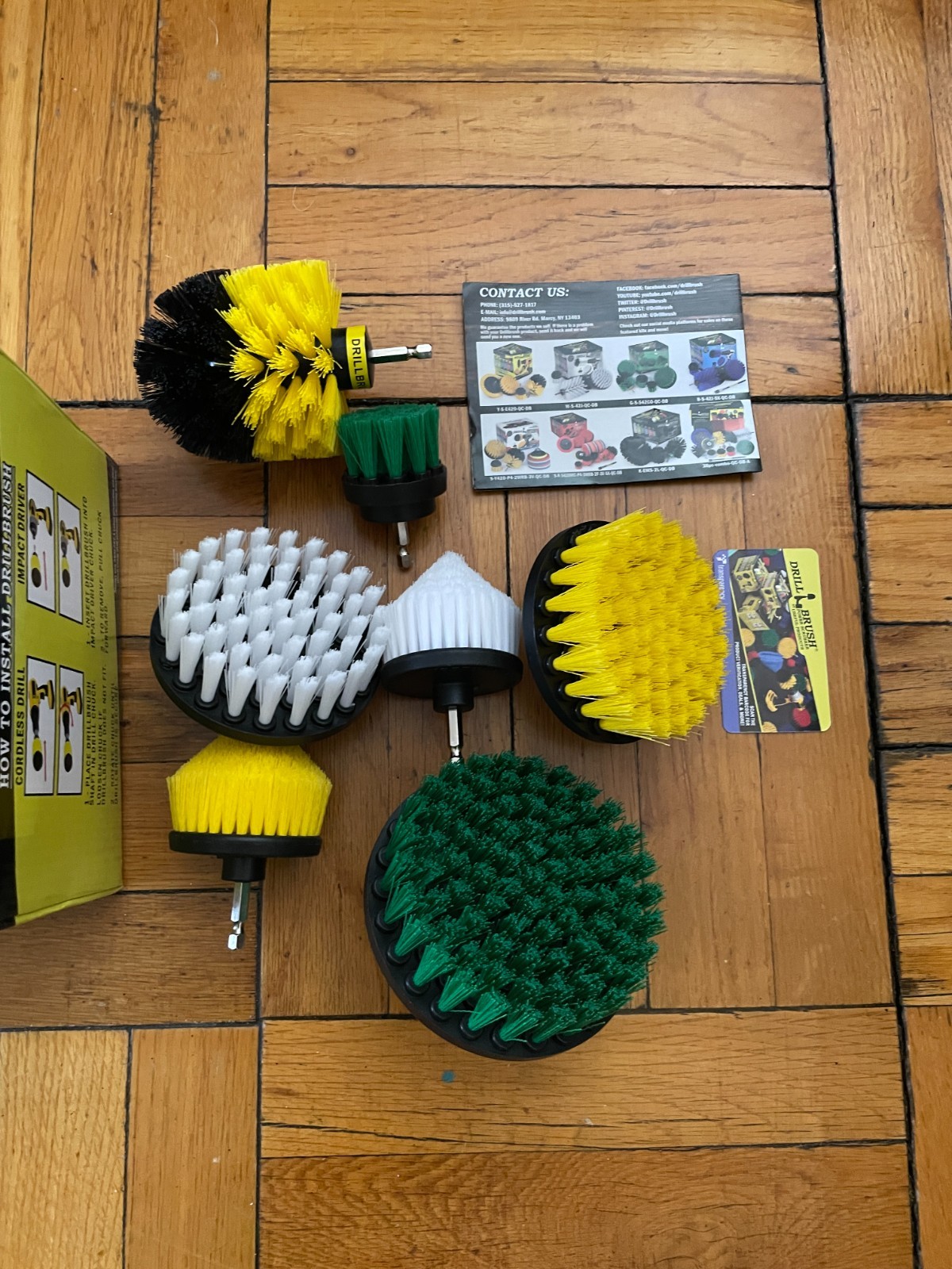 Drill Brush Power Scrubber Set Cleaner Spin Tub Shower Tile Grout Wall 7 Brushes
