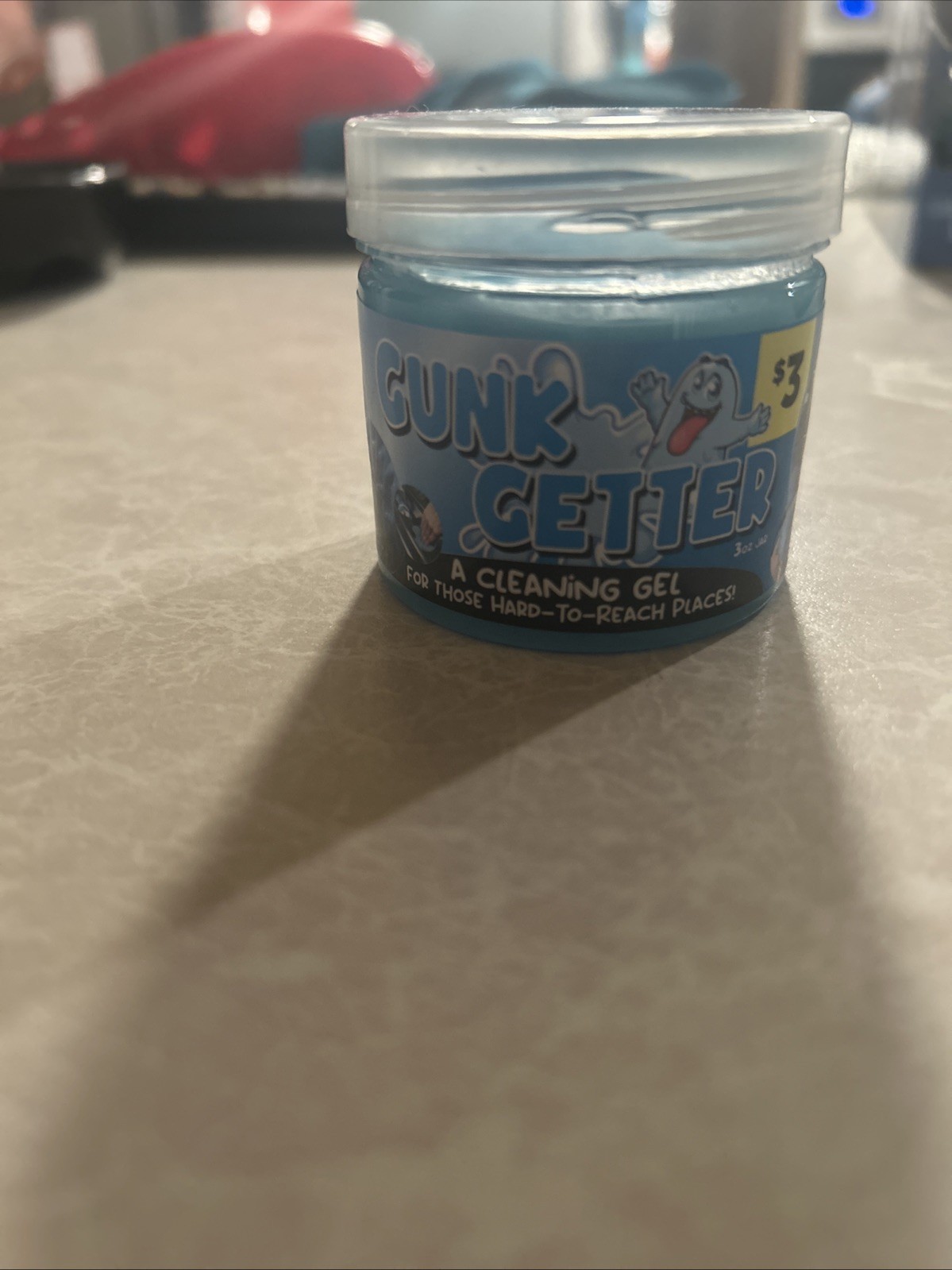 New! Gunk Getter Cleaning Gel, 3 Oz Jar, Hard To Reach Places