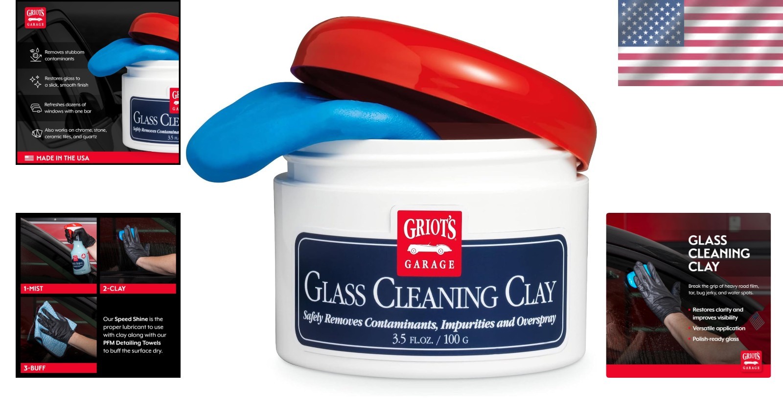 Versatile 3.5oz Glass Cleaner Clay – Reusable, Safe & Efficient for All Surfaces