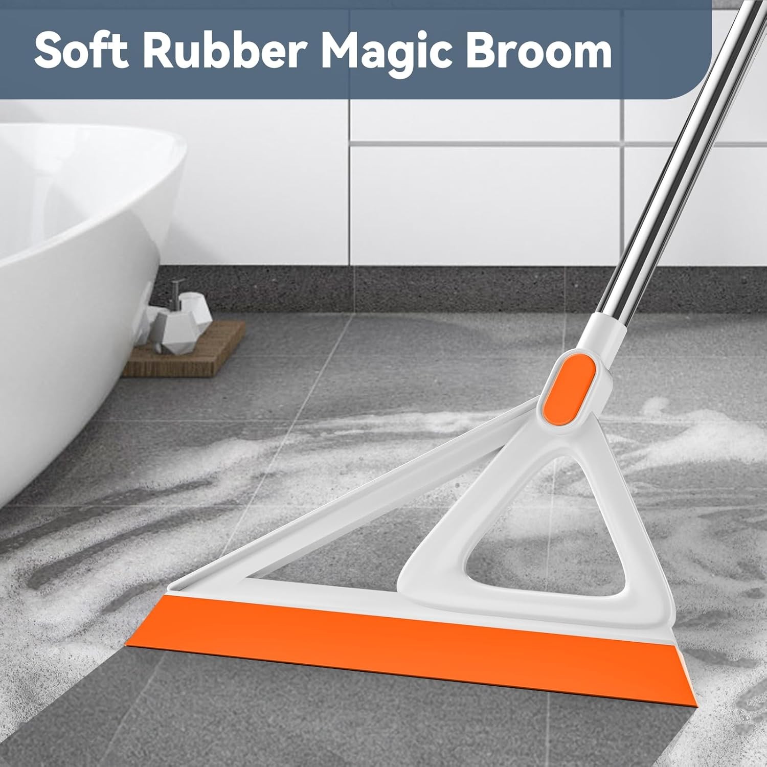 Multifunct Magic Broom, Silicone Squeee Broom for Floor, Rubber Broom