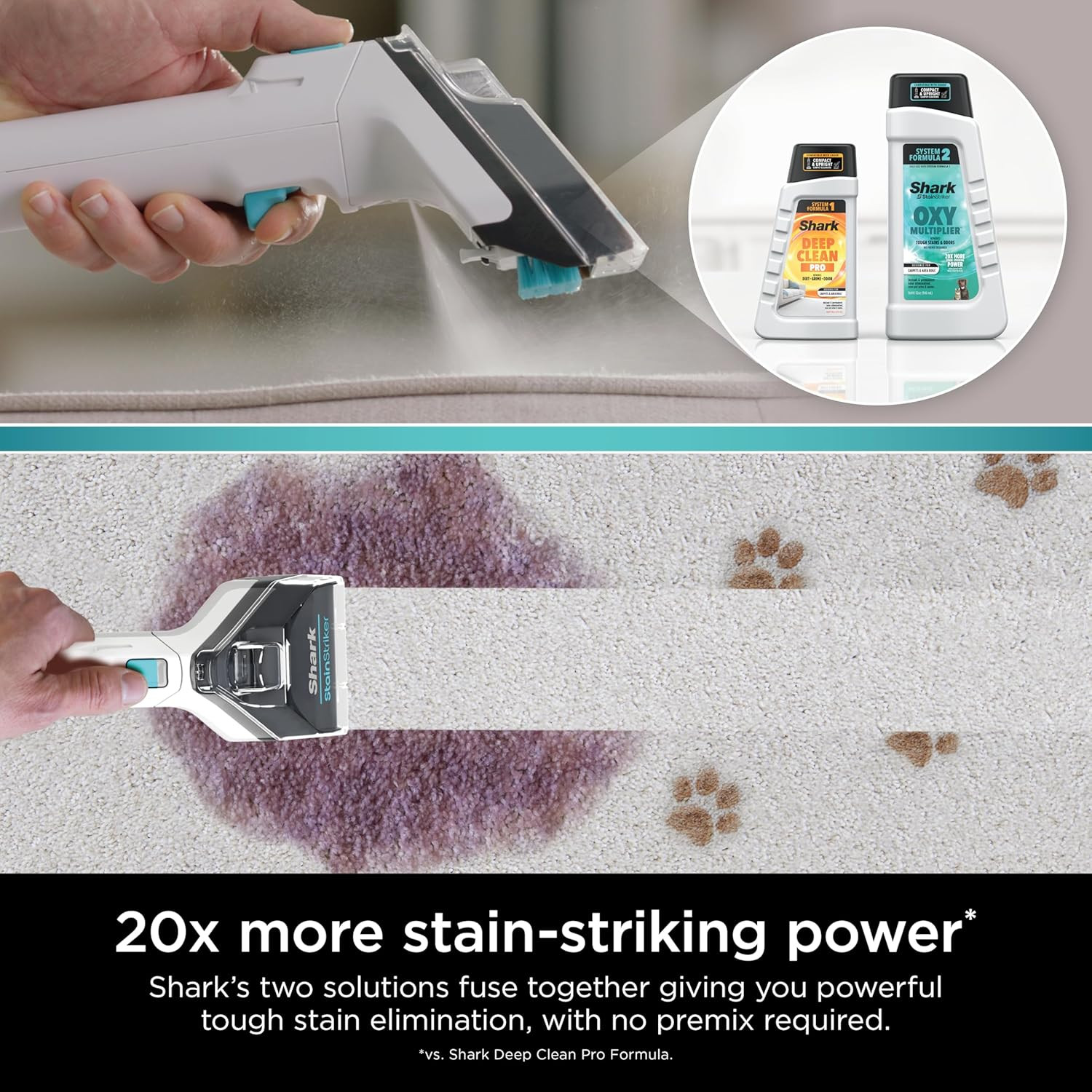 Shark Stainstriker Cleaning Solution for Portable Cleaners, Carpet and Area Rug