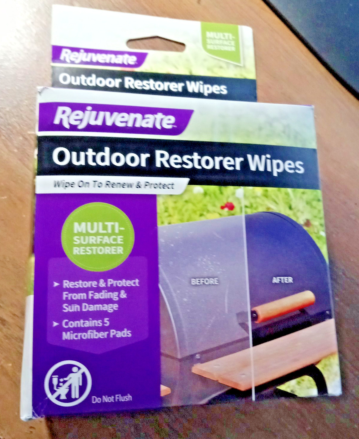Rejuvenate Restorer Wipes 5 Pack Microfiber Outdoor Surface Cleaner