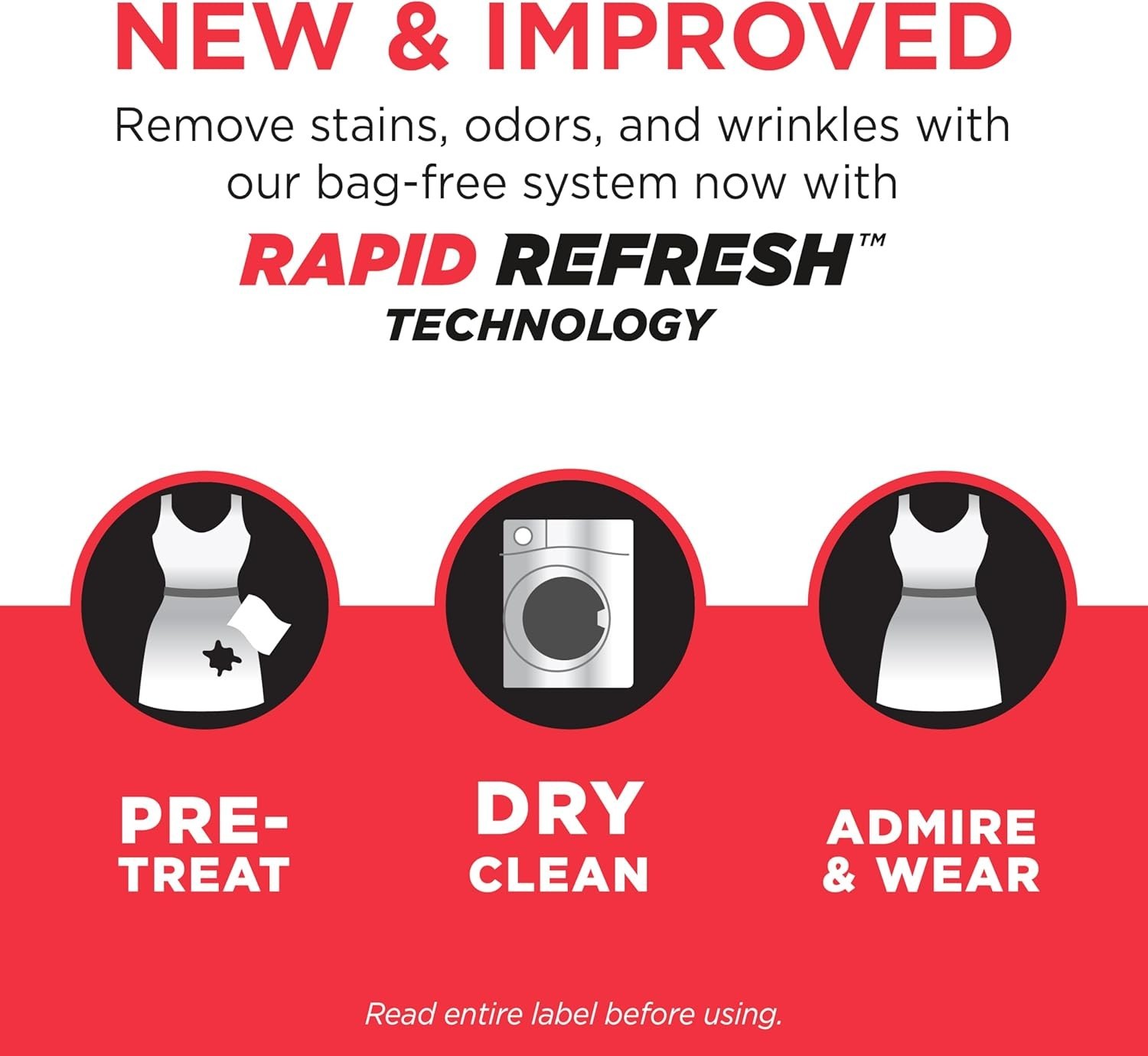 At-Home Dry Cleaner Kit, New and Improved Formula with Rapid Refresh Technology