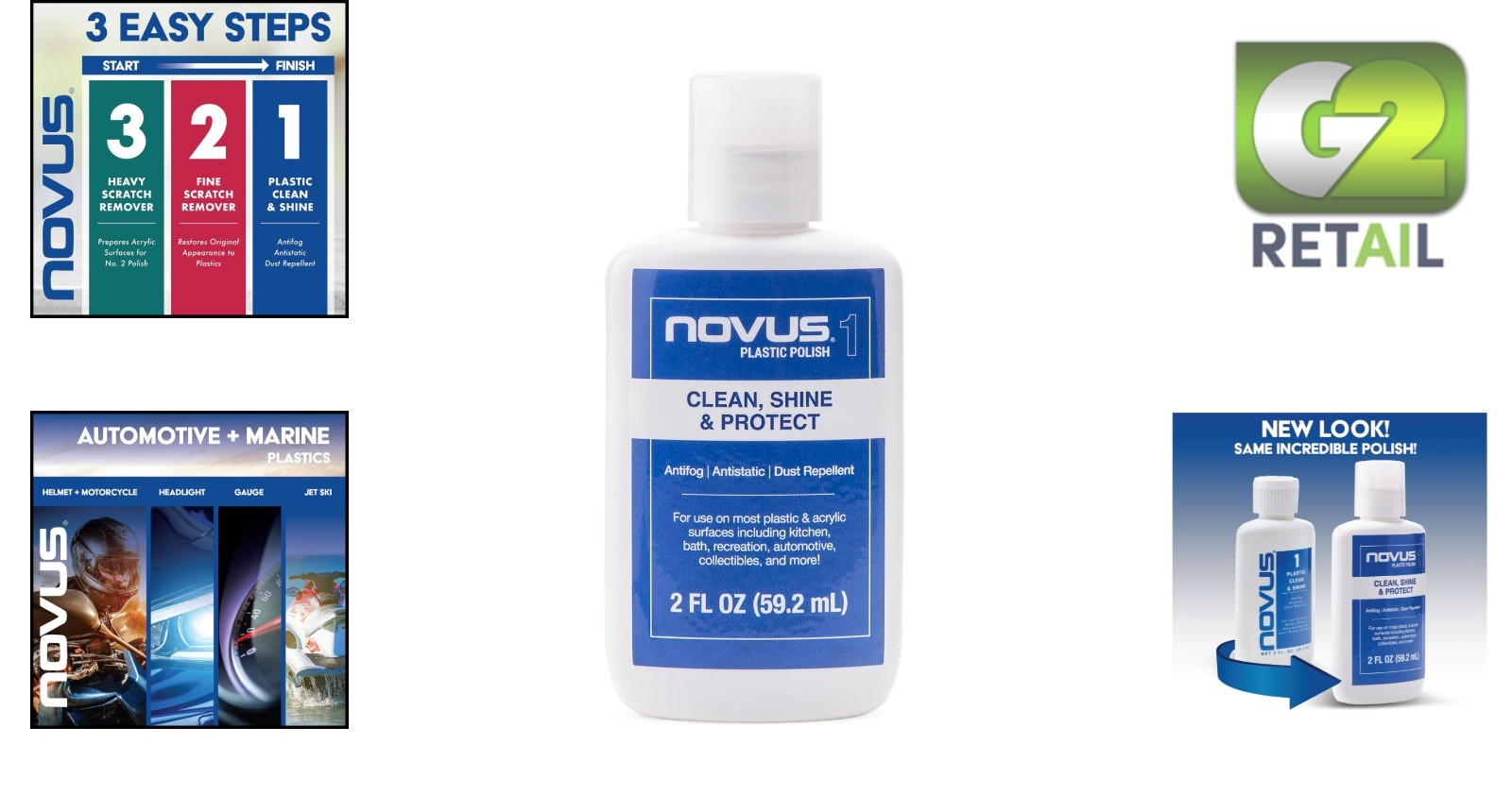 Gentle 2oz Plastic Clean & Shine – Scratch & Fingerprint Resistant Formula