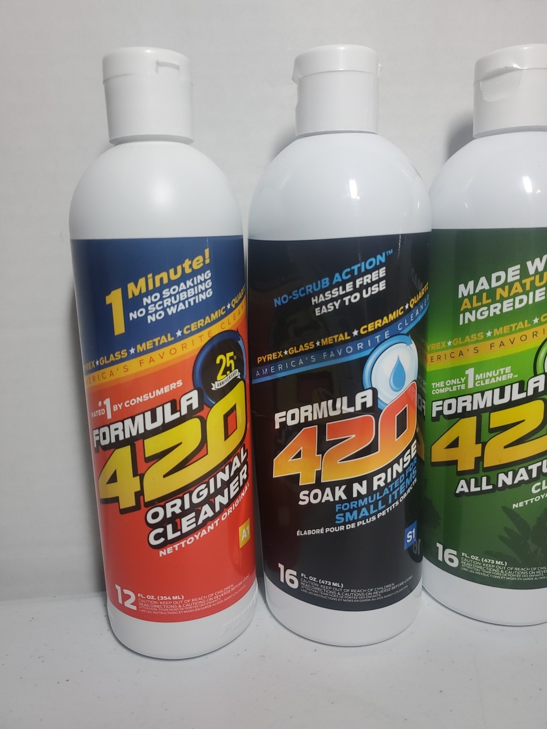 Formula 420 710 Sampler Pack Of 4 Metal Ceramic 1-Minute Cleaner 12 & 16oz