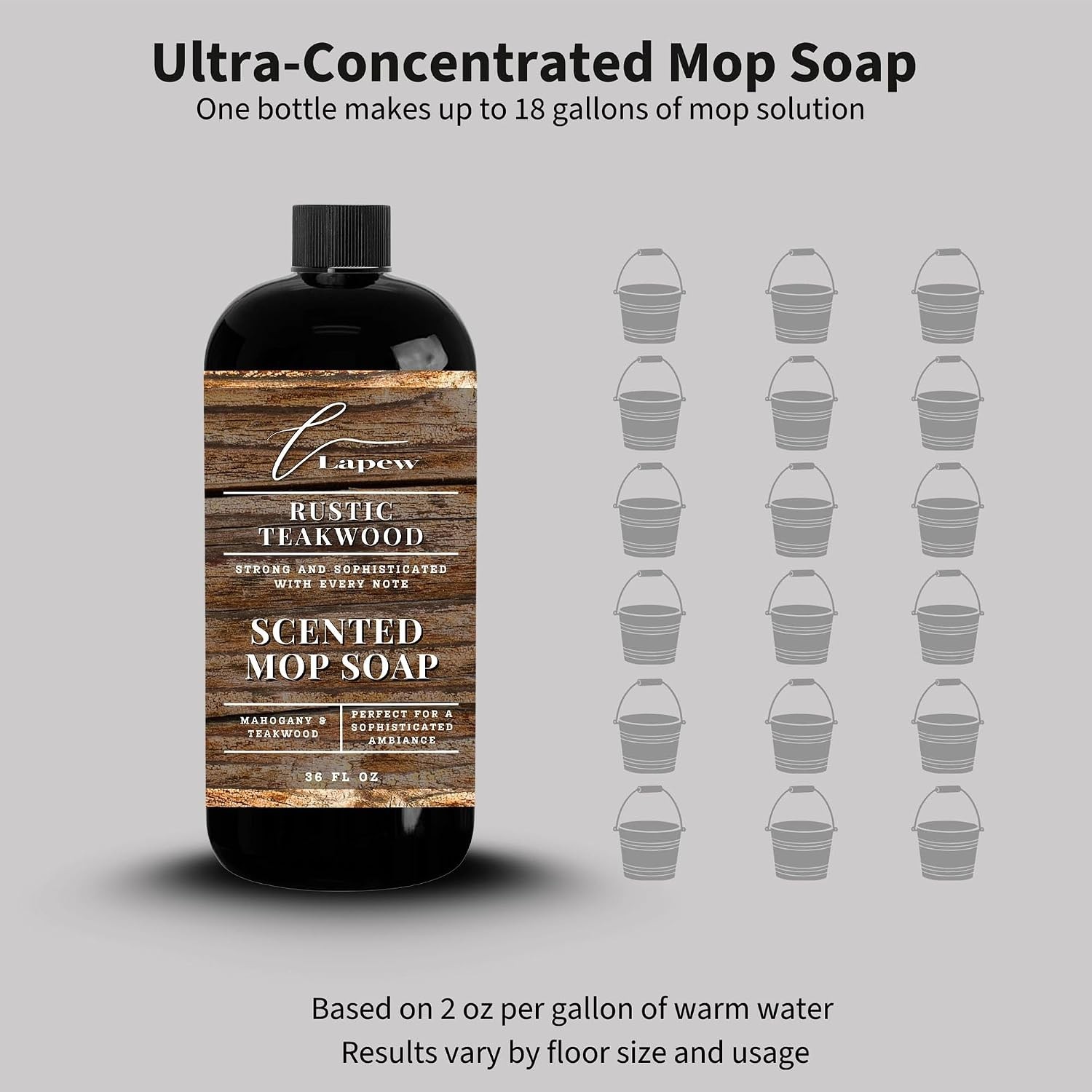 Rustic Teakwood Scented Mop Soap – Luxury Cleaner for Streak-Free Hard Floors