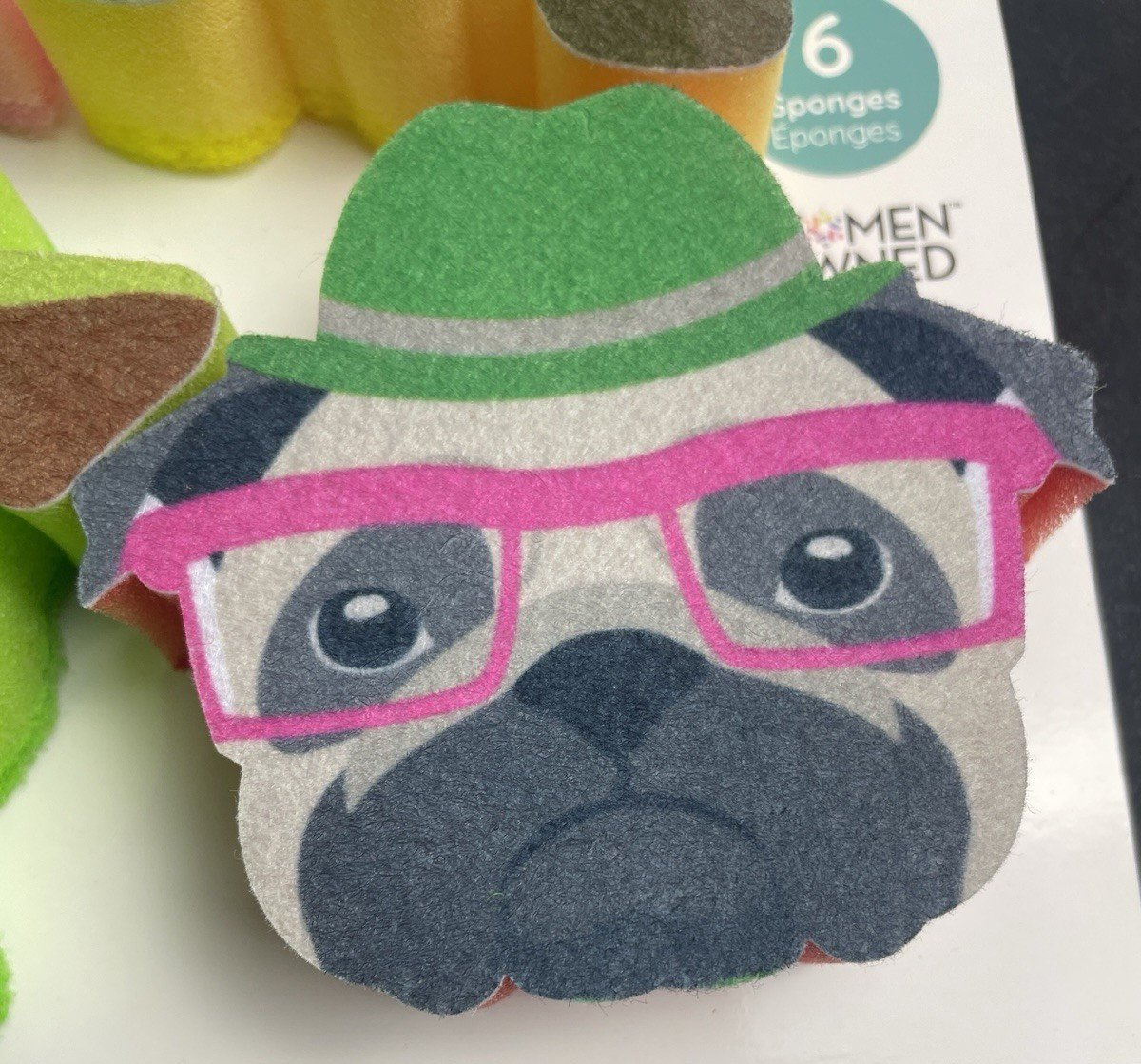 Kitchen Sponges 6 PACK DOG THEME Reusable Sponge Cute Funny Dogs NEW