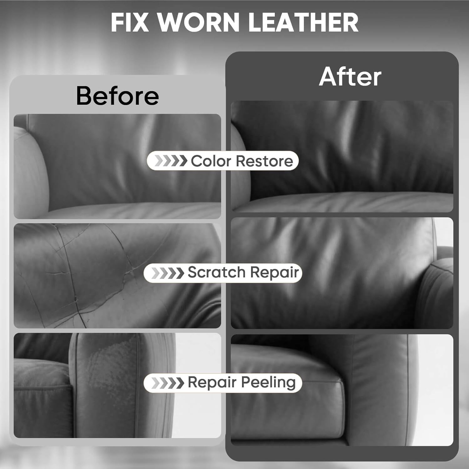 10OZ Repair Kit for Furniture, Color Restorer, Dye Size: 10 OZColor: Dark Gray