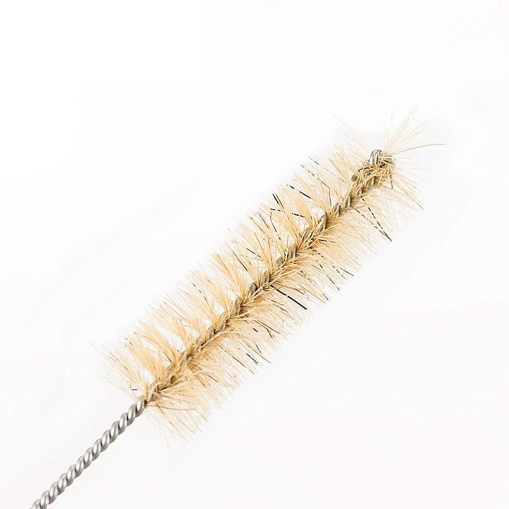 10 Pcs Tube Bottle Wash Cleaning Brush, Tan Bristles Radial Tip for Lab Set