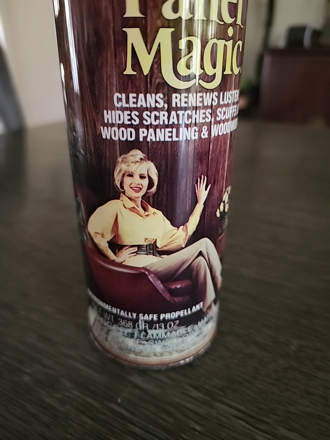 Panel Magic Spray Can Wood Paneling Cleaner Polisher Vtg 1970s Retro Movie Prop