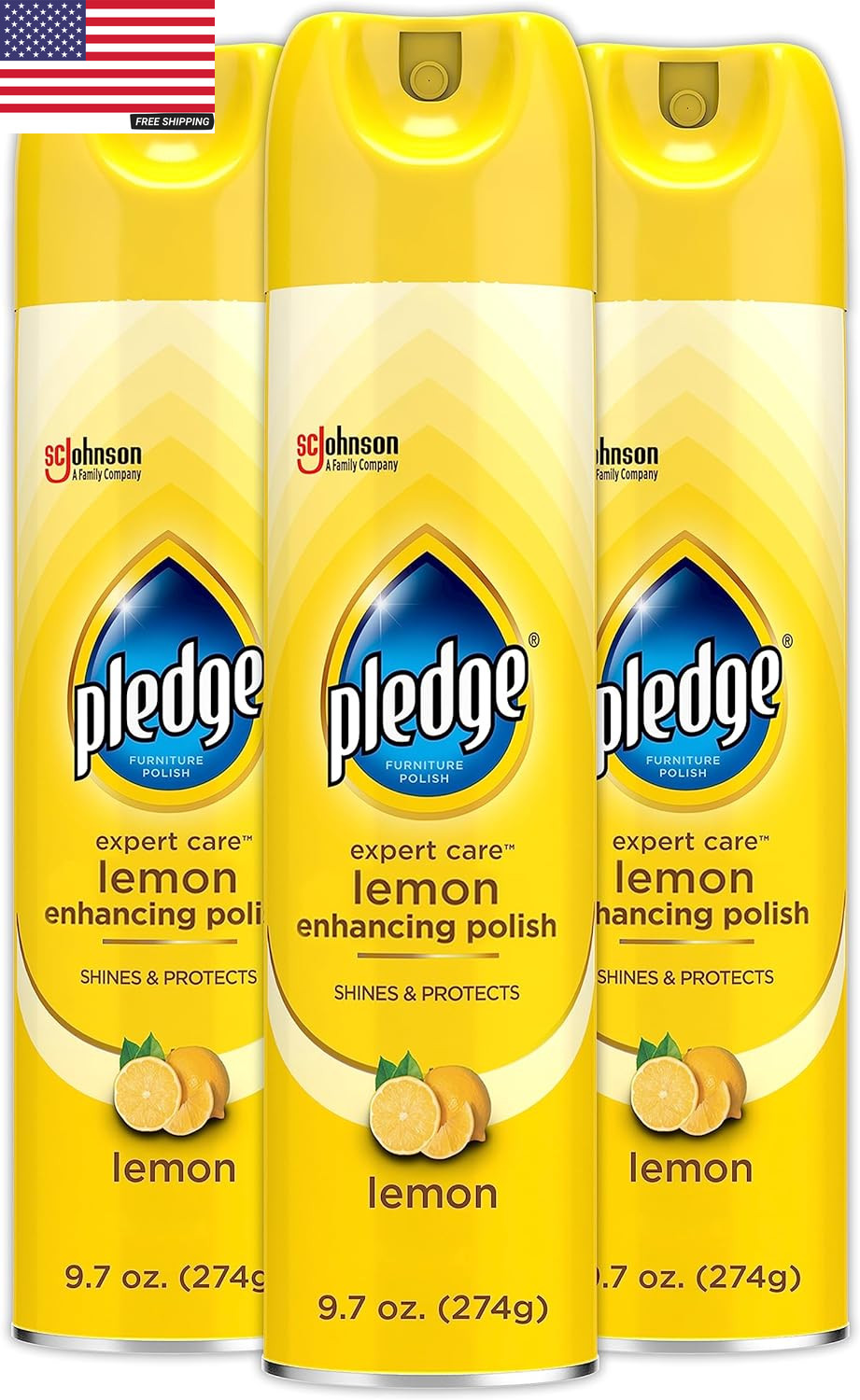 Pledge Enhancing Polish Spray, Wood Furniture & Stainless Steel Polish, Remove D