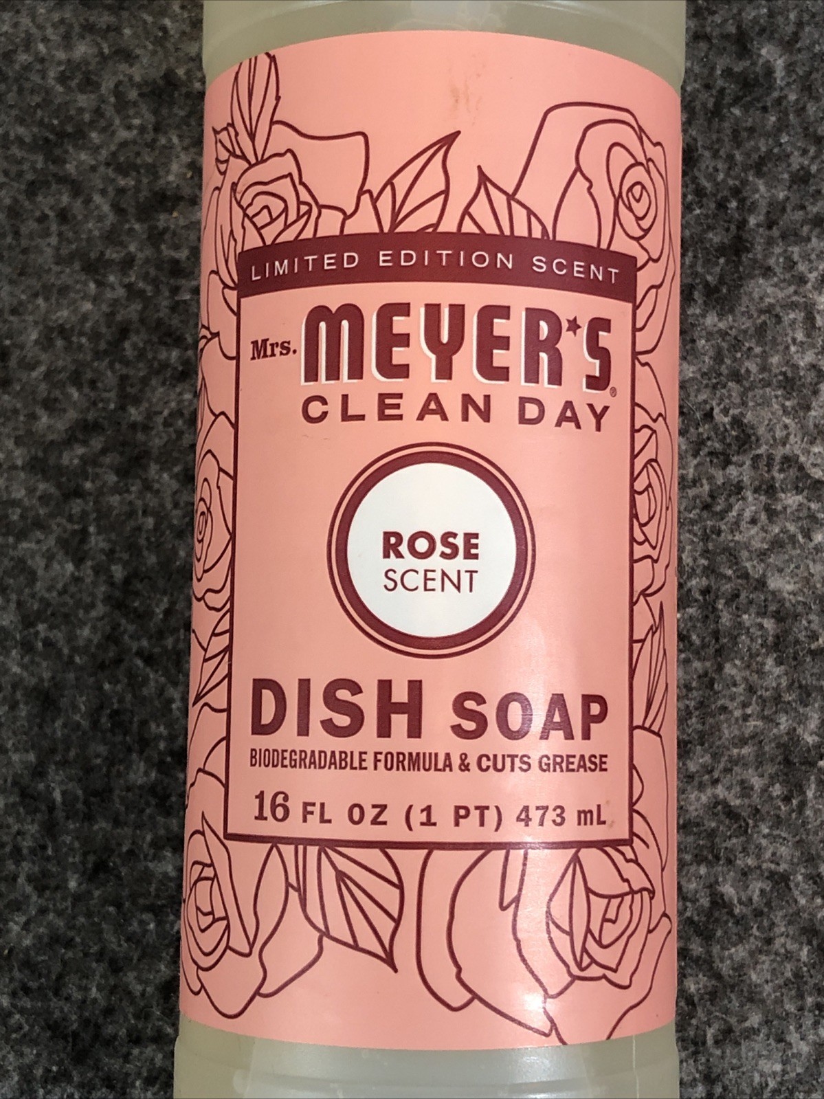 MRS. MEYER’S CLEAN DAY Liquid Dish Soap Limited Edition Scent ROSE 16 fl oz NEW