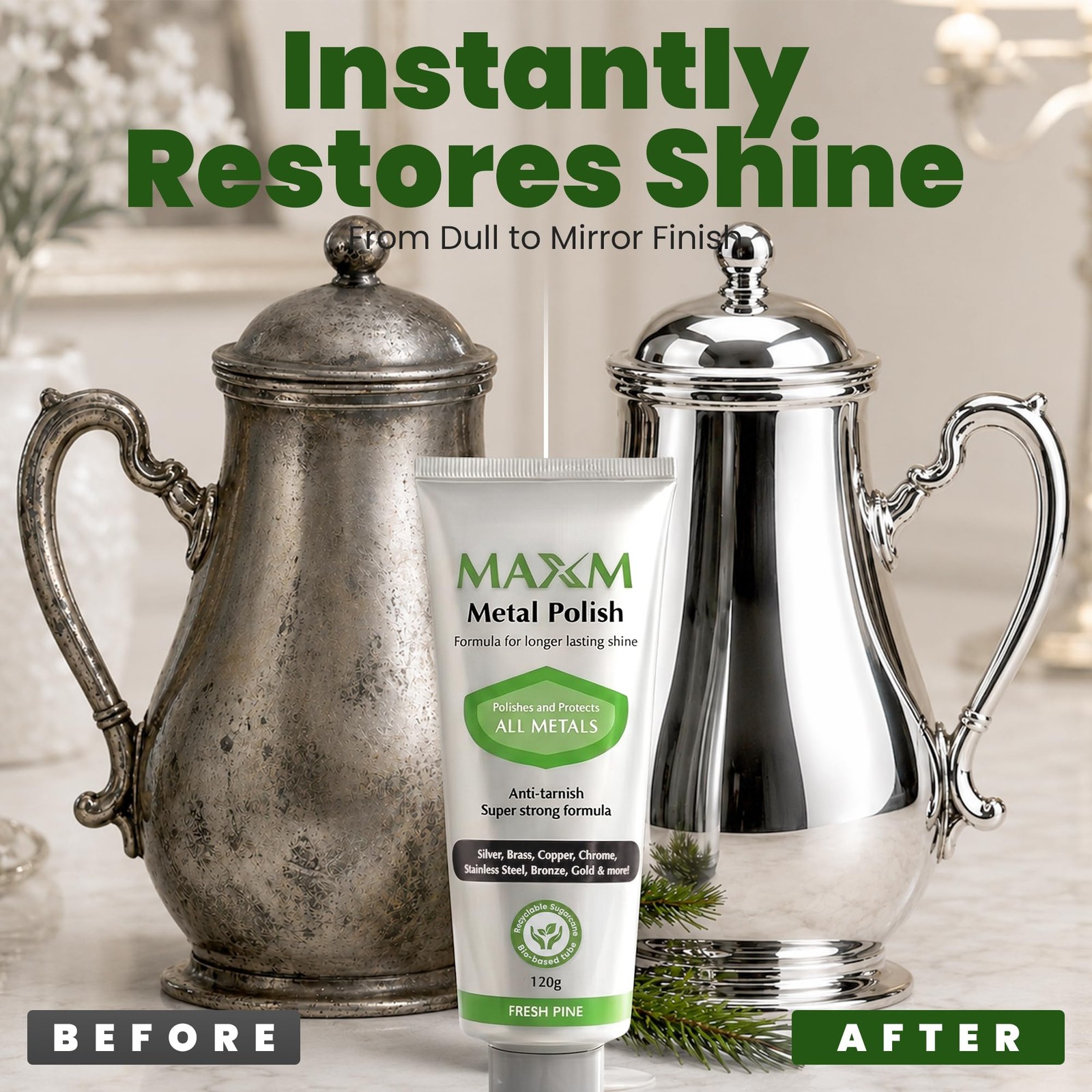 Metal Polish Paste for Stainless Steel Polish, Chrome Polish & Aluminum Polis…