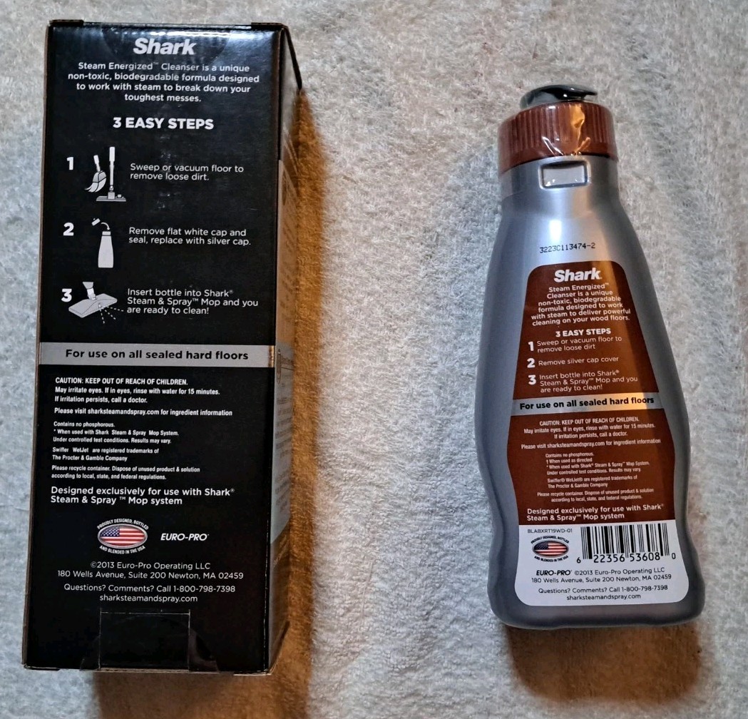 Shark Steam Energized Multi-Floor & Wood Cleanser 20 Oz Waterfall Fresh