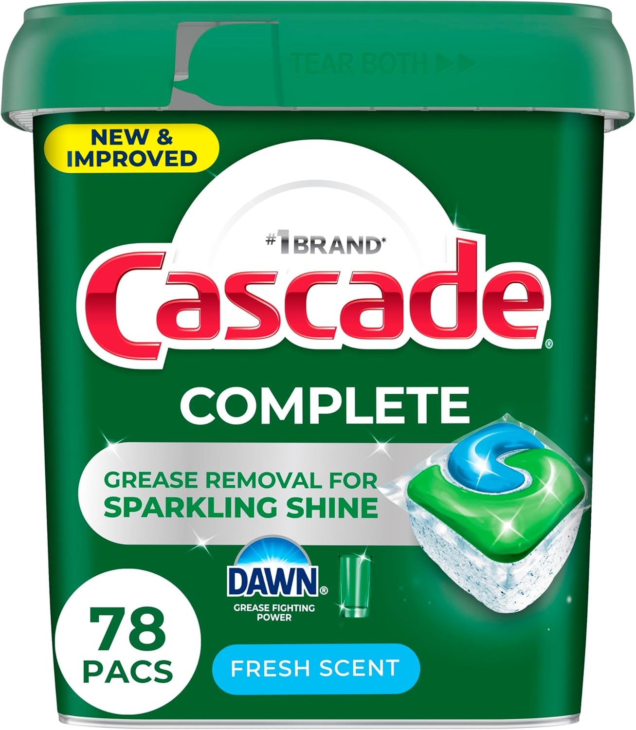 Complete Dishwasher Pods – Fresh Scent ActionPacs, Dishwasher Detergent,