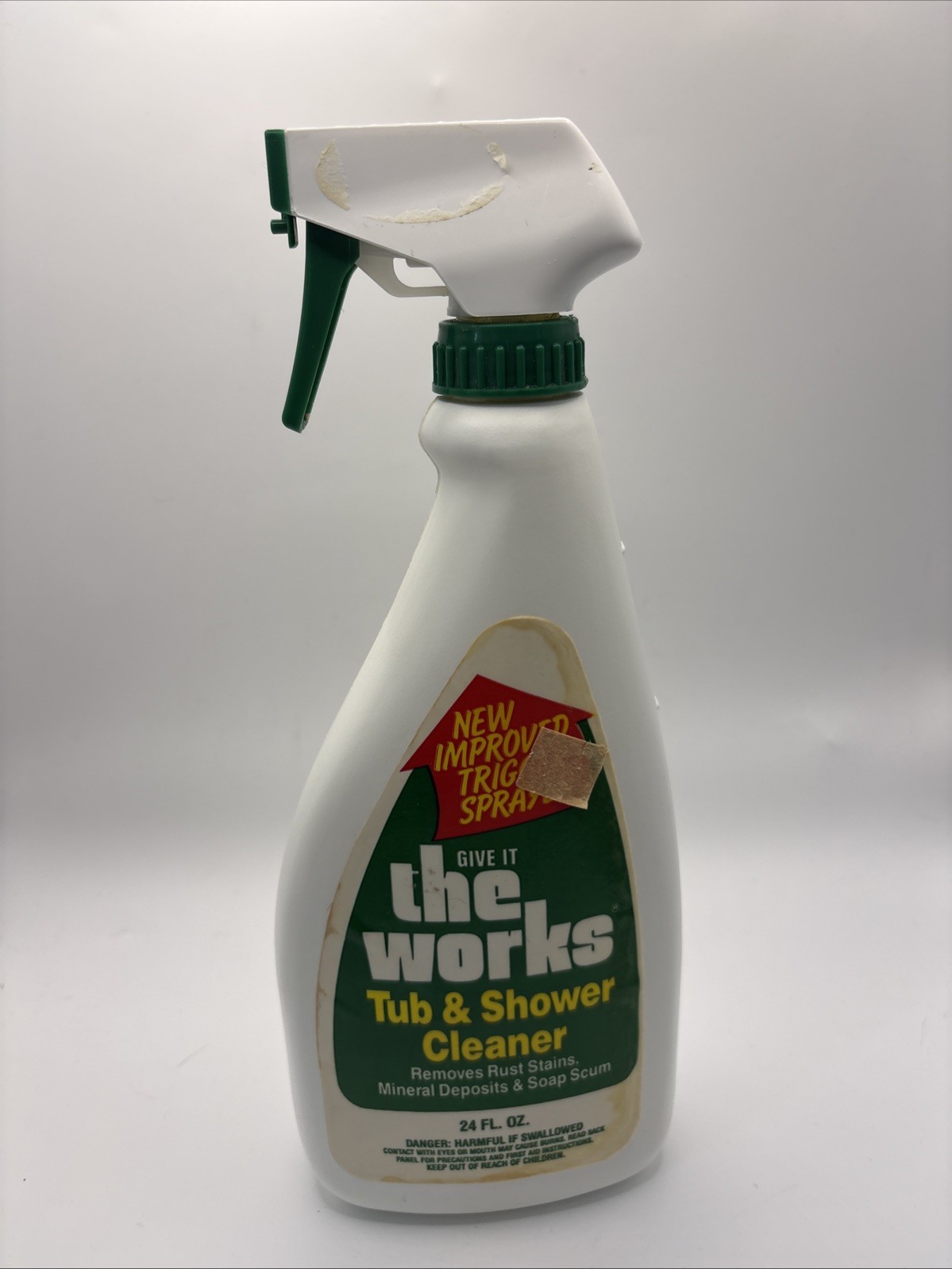 Vintage The Works Tub & Shower Cleaner 24 oz. Movie Prop 80% Full Spray