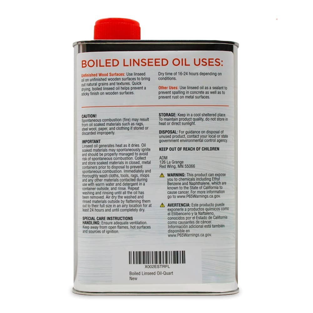 Fast Drying Boiled Linseed Oil – Wood Treatment for Furniture, Floors & Sports G