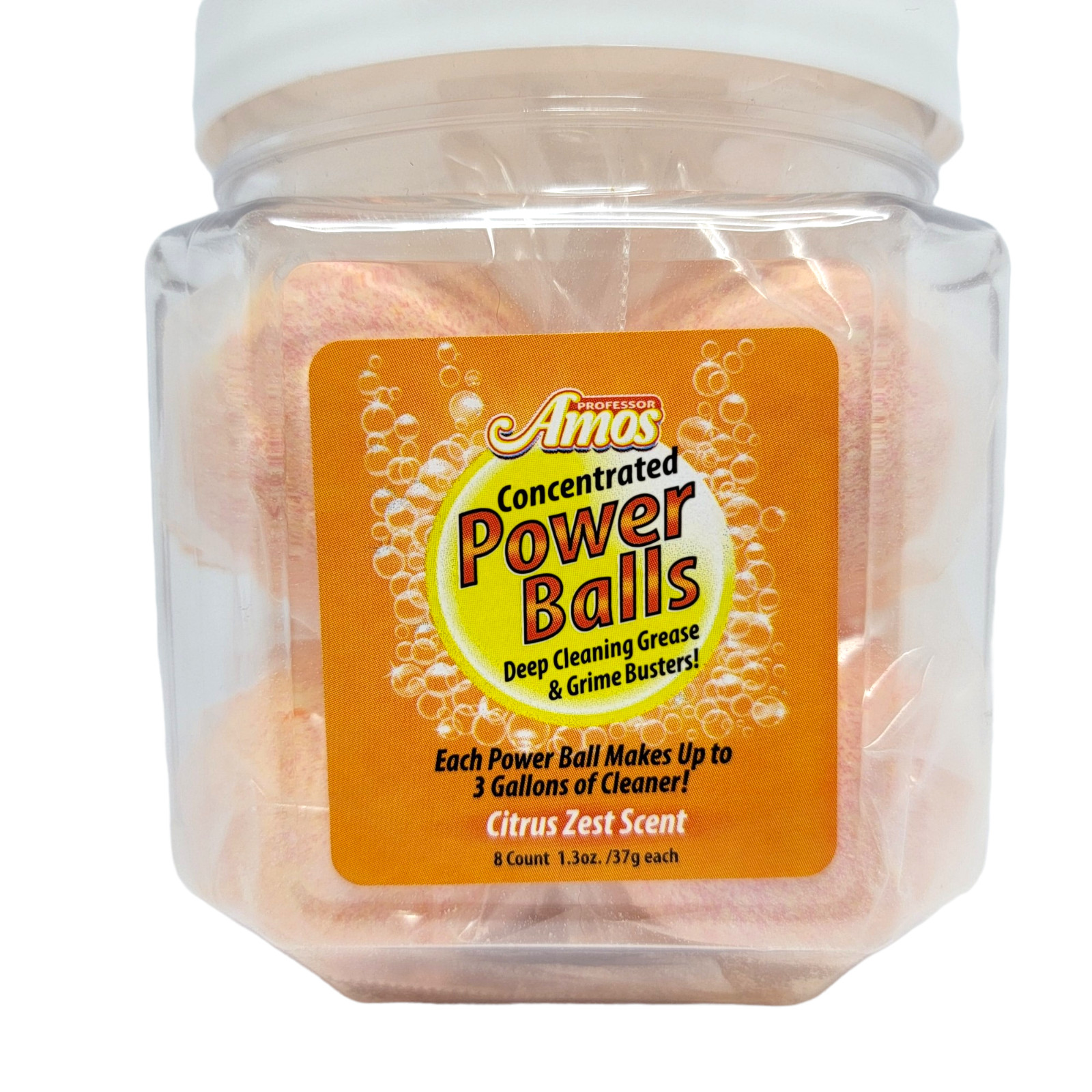 Professor Amos Concentrated Power Balls Citrus Zest 8 Pack Multi Purpose Cleaner