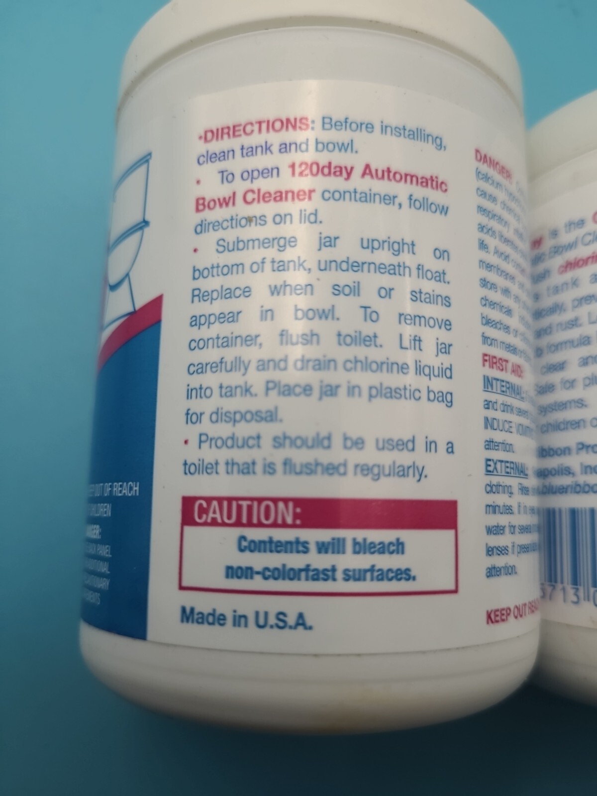 3 X Blue Ribbon Products 120 Day Automatic Toilet Bowl Cleaner 7 oz Each