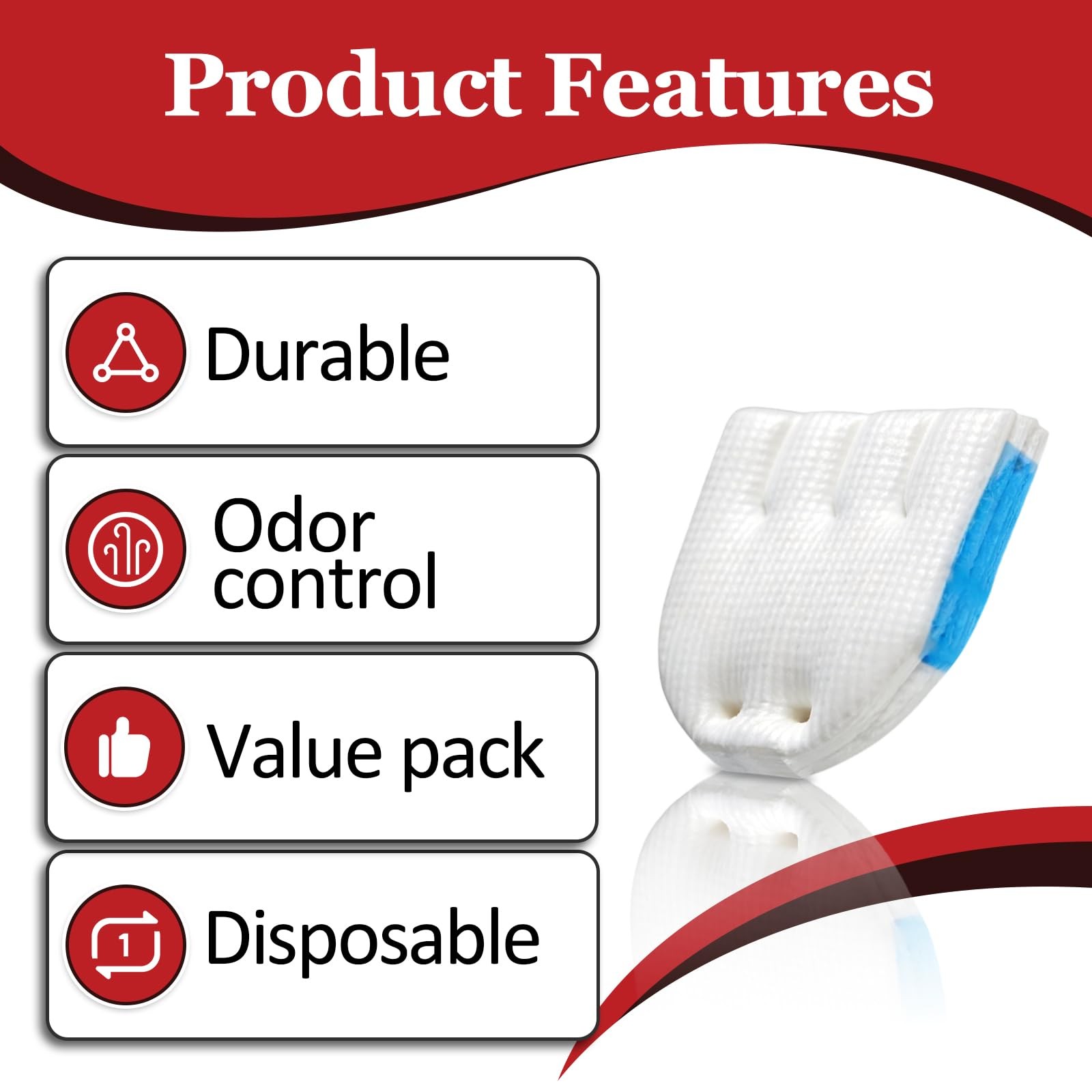 72 Pcs Flushable Toilet Brush Refill Pads, Disposable Toilet Cleaner with Odo…