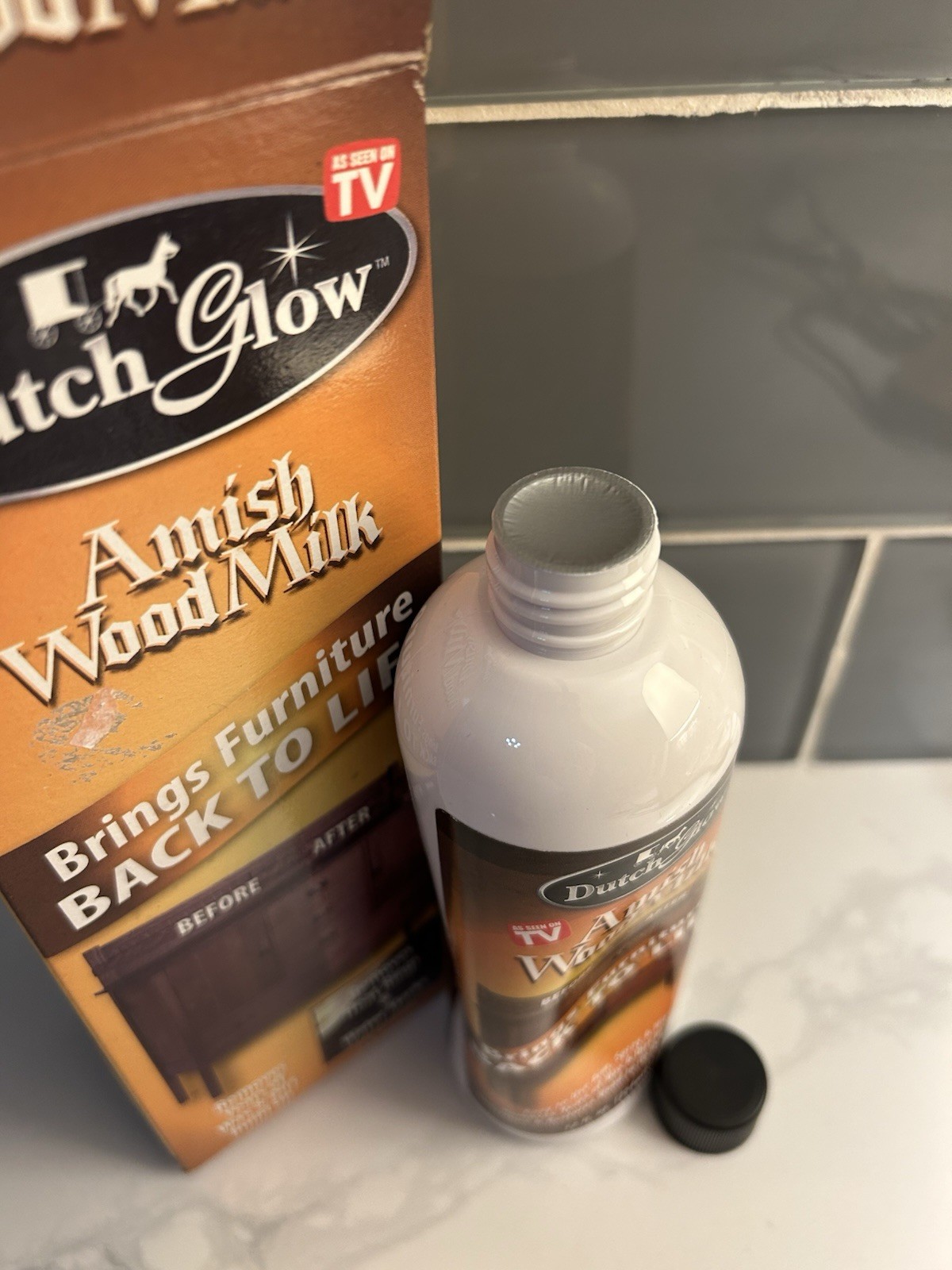 Dutch Glow Amish Wood Milk Furniture Polish – 12 fl oz Removes Stains Protects
