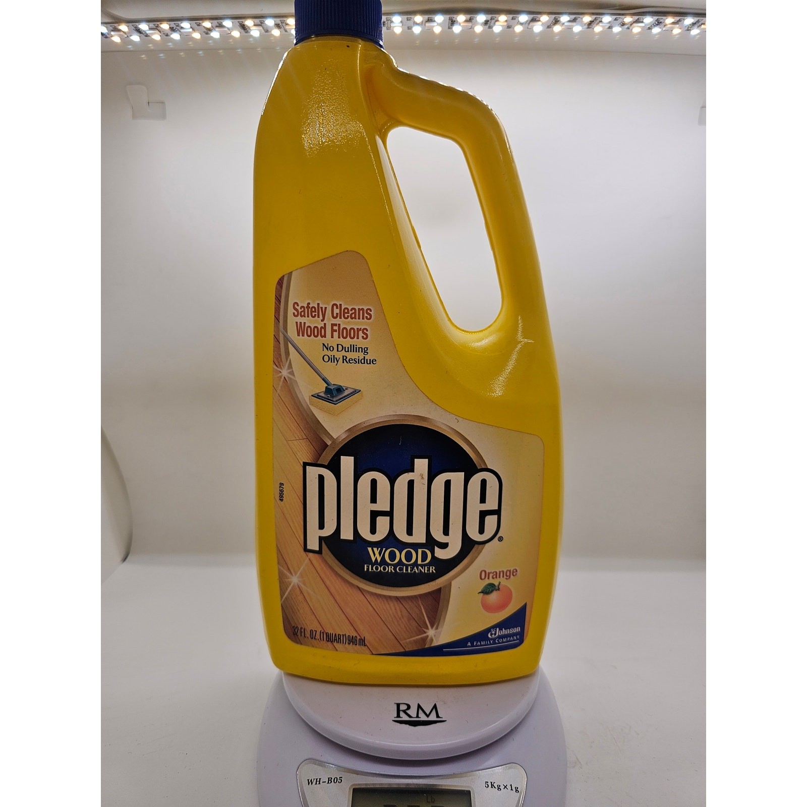 Pledge Wood Floor Cleaner Orange 32 Fl Oz SC Johnson Full Bottle