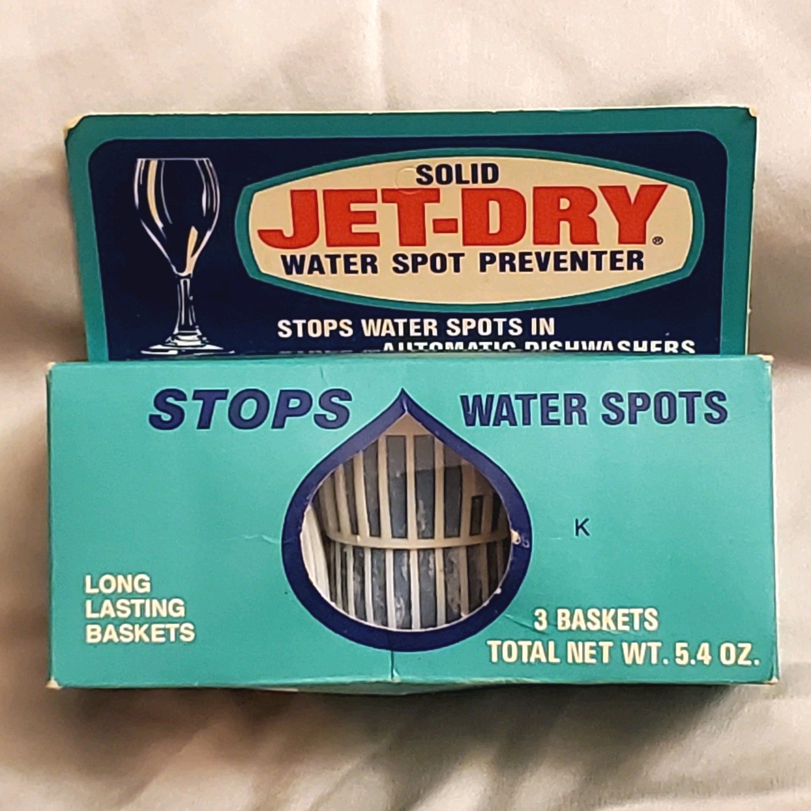 Vintage Jet-Dry Solid Water Spot Preventer 3 PK For Dishwasher NEW NOS SEALED