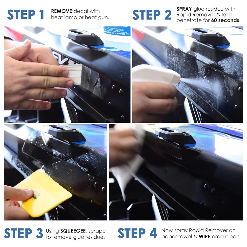Rapid Adhesive Remover 1 Gallon Removes Vinyl Wraps Decals Graphics Stripes