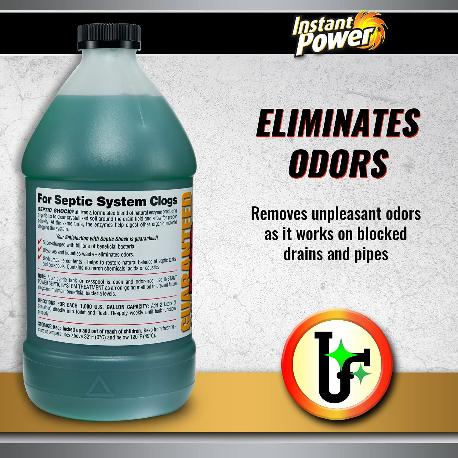 Septic Shock – Septic Tank Treatment, Drain Cleaner Liquid Clog Remover for Sept