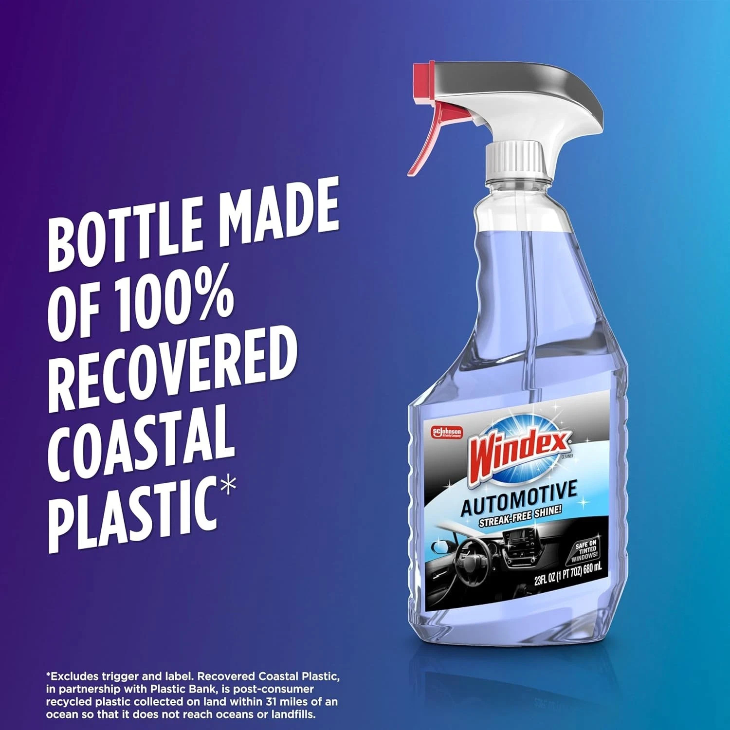 Windex Automotive Glass Cleaner 23oz Streak Free Shine for Car Windows & Mirrors