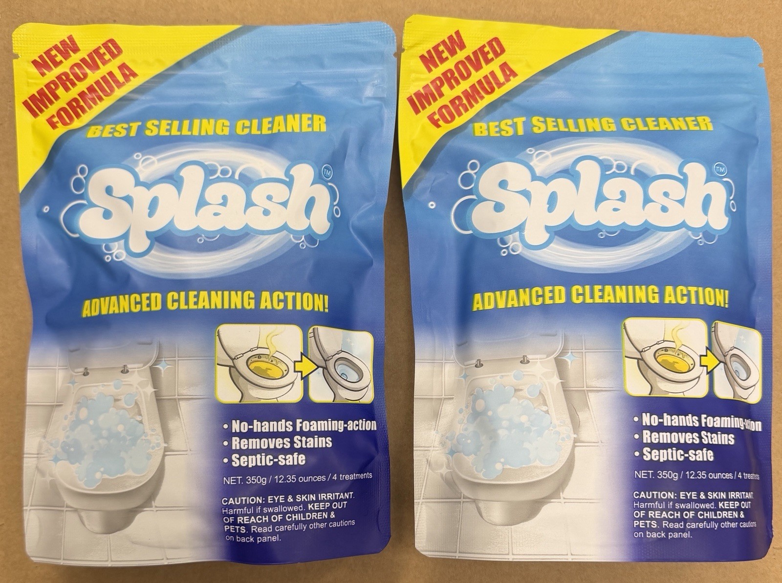 Splash Foaming Advanced Cleaner Lot Of 2 Each 350g / 12.35 Oz Exp:12/2026 Sealed